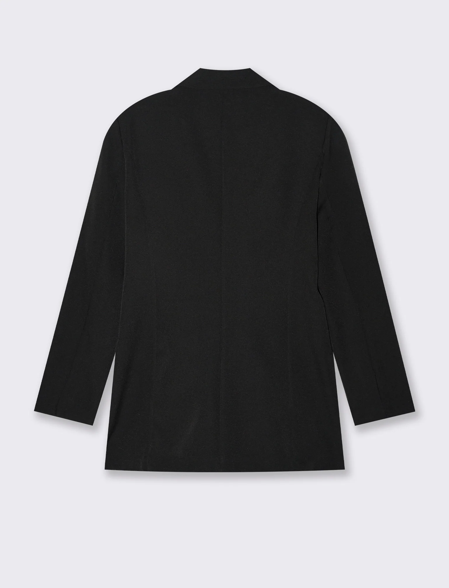Blazer con collo revers e tasche con patta - Nero