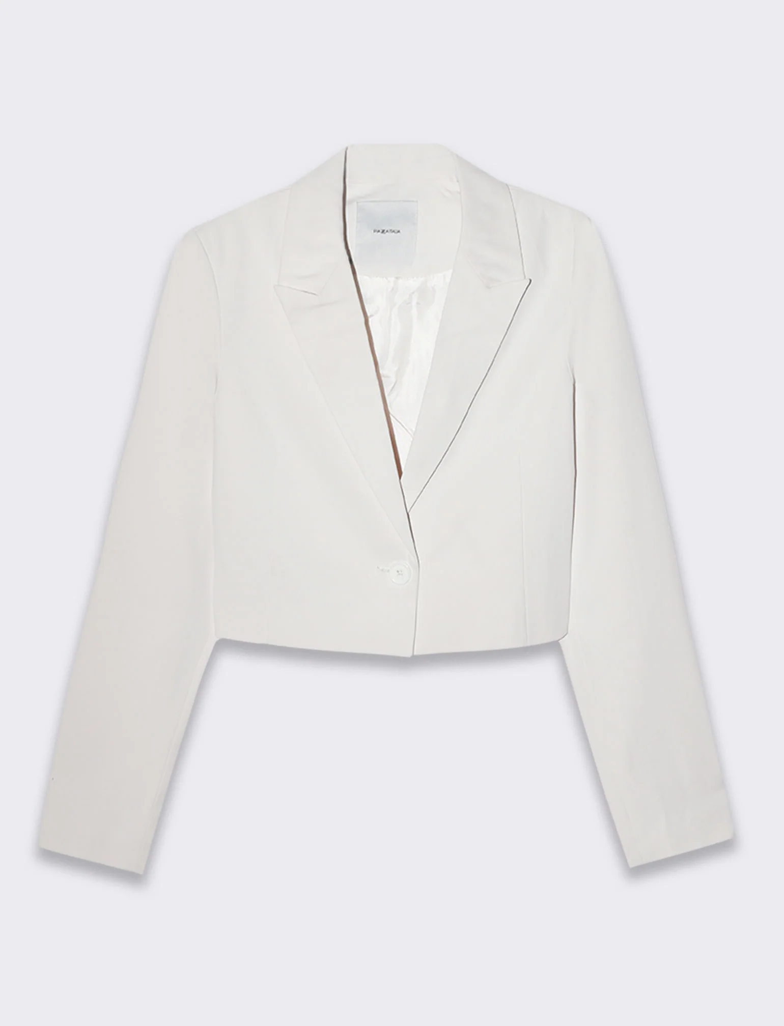 Blazer crop da donna - Bianco panna - Image 4
