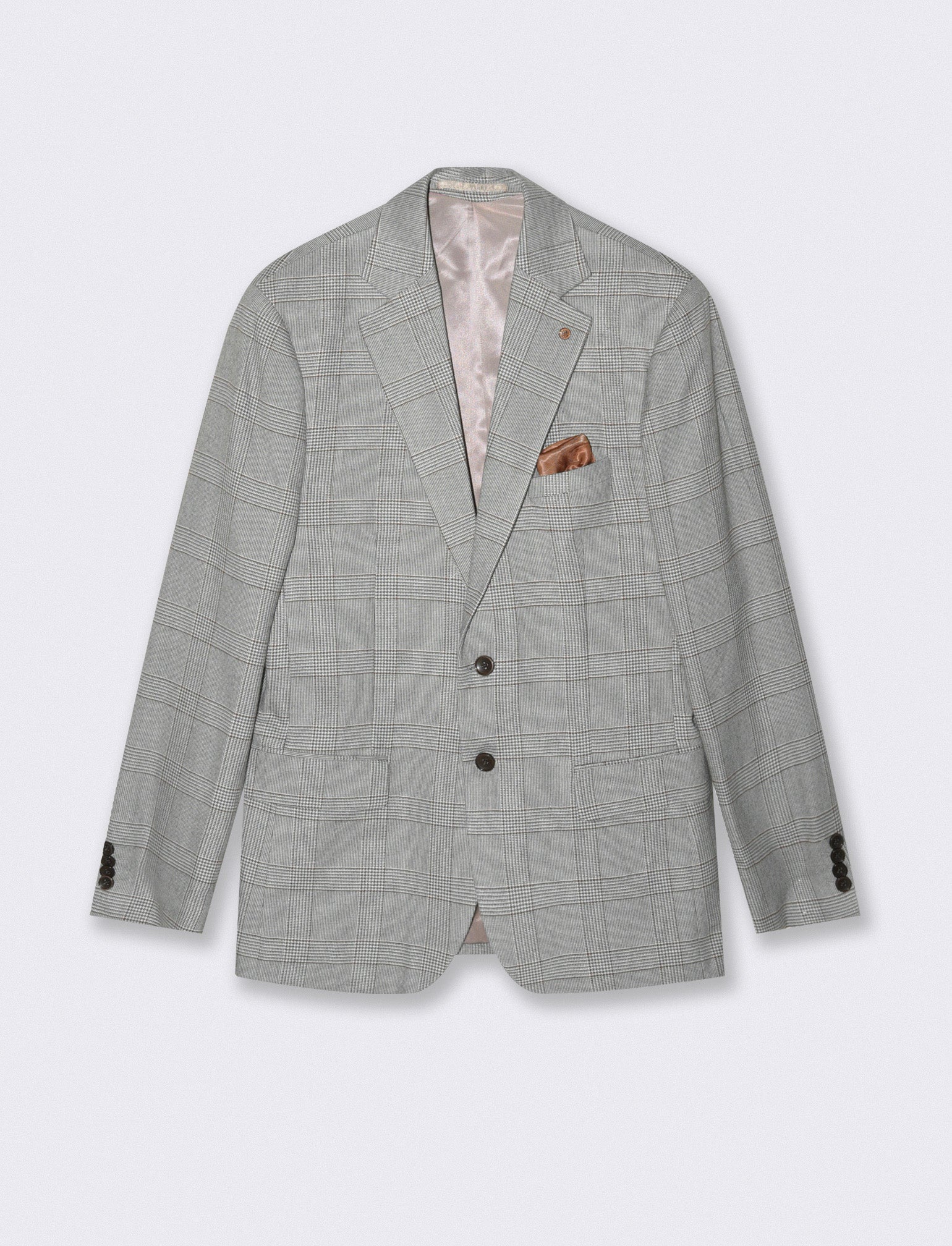 BLAZER DA COMPLETO A QUADRI FORMAL FIT - Grigio - Image 2
