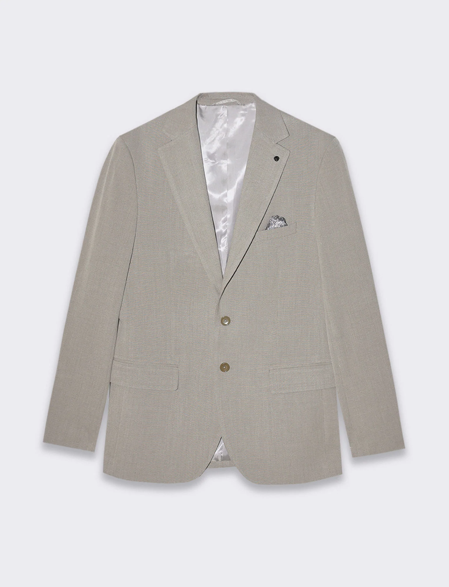 Blazer da completo effetto fil a fil da uomo - Grigio tortora - Image 4