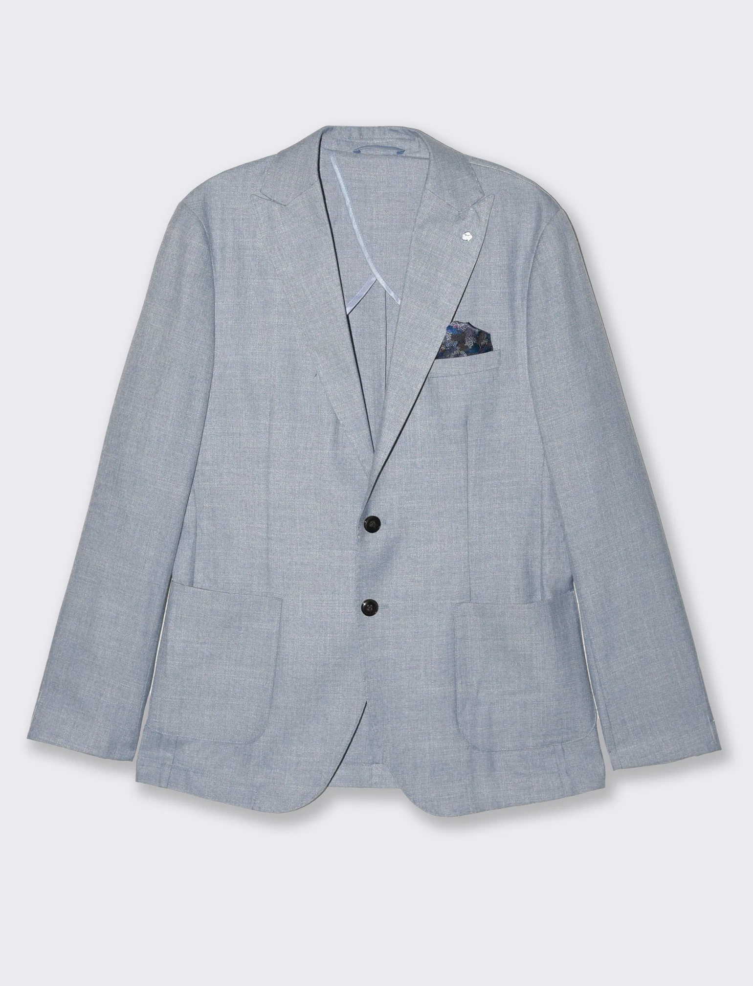 Blazer da completo formal fit da uomo - Celeste - Image 4