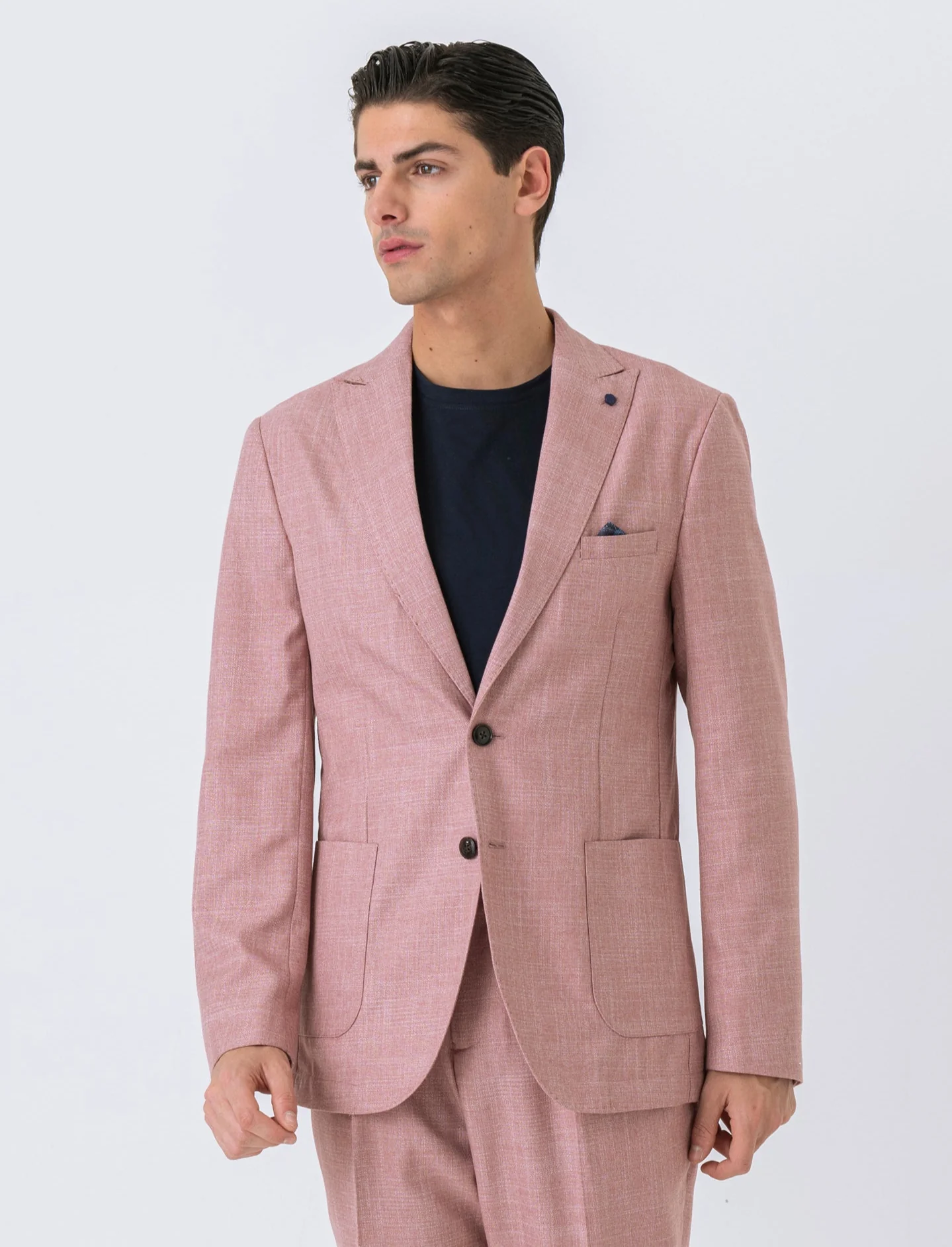 Blazer da completo formal fit da uomo - Corallo - Image 3