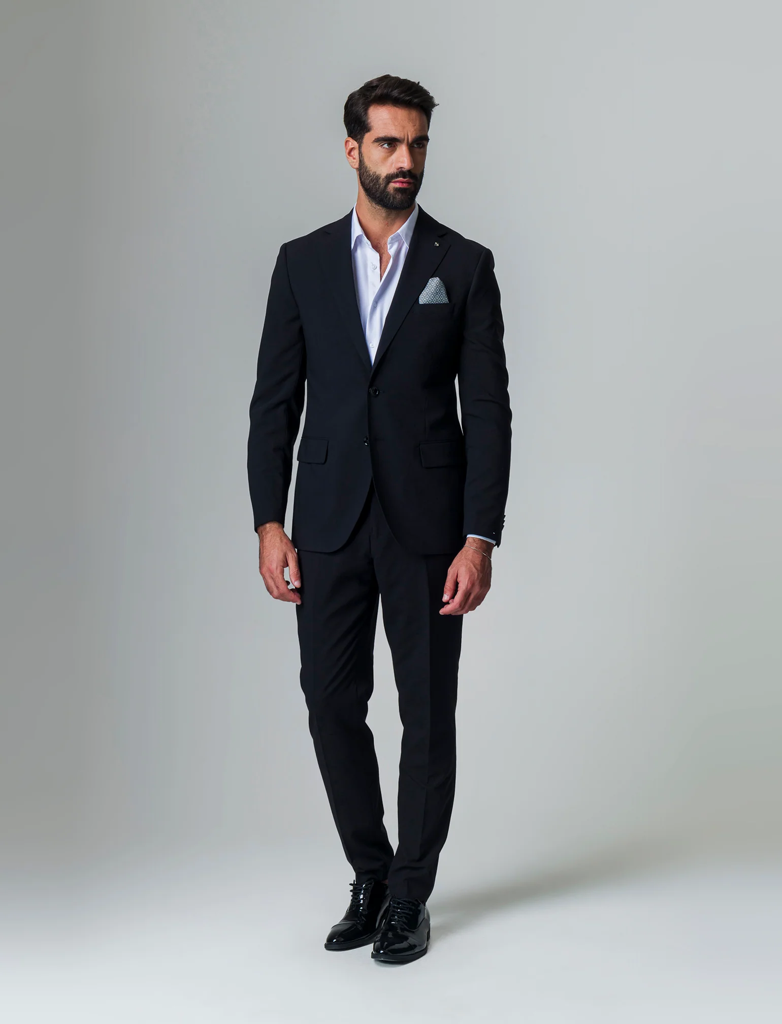 Blazer da completo formal fit da uomo - Nero - Image 2