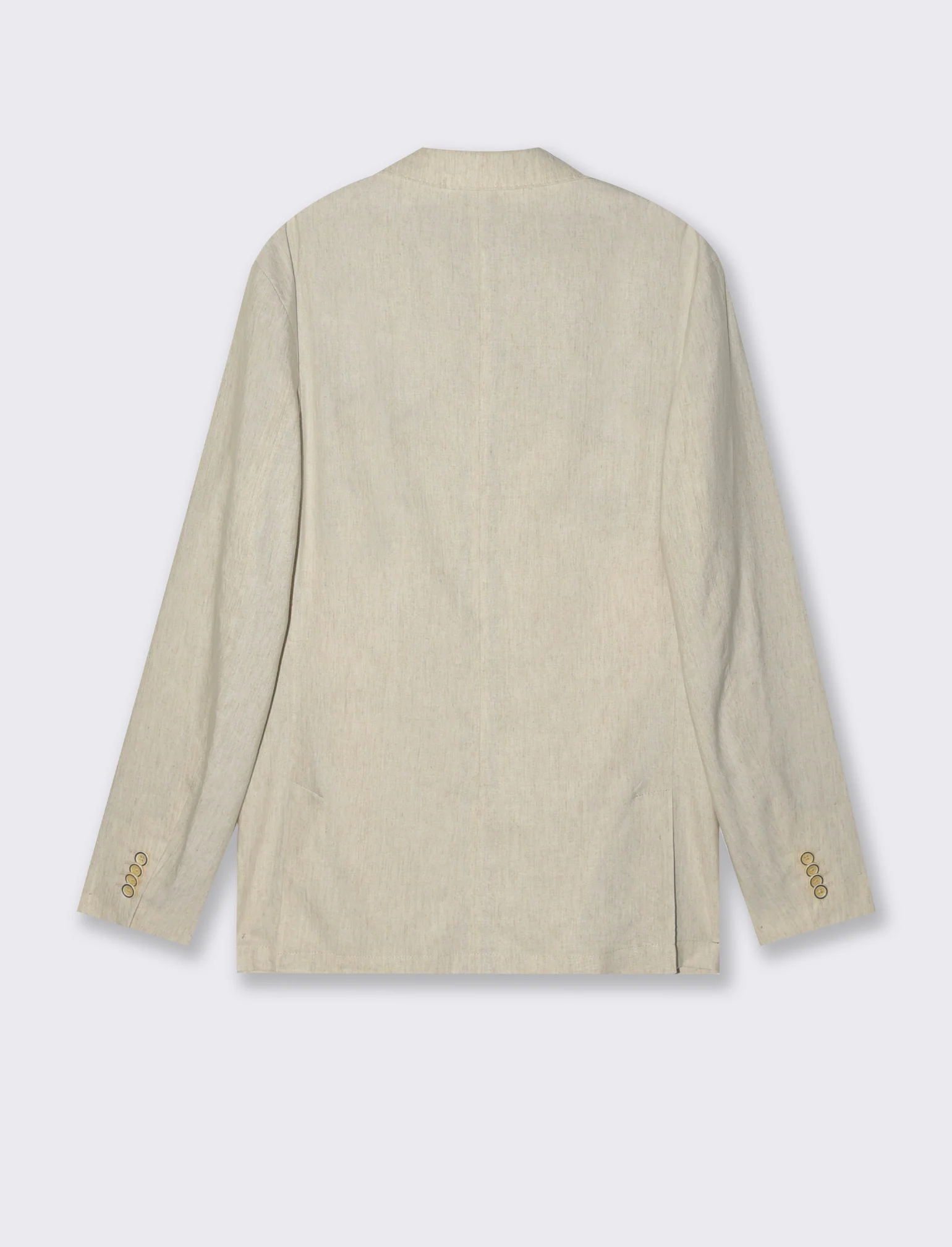 Blazer da completo misto lino da uomo - Beige ecru - Image 5