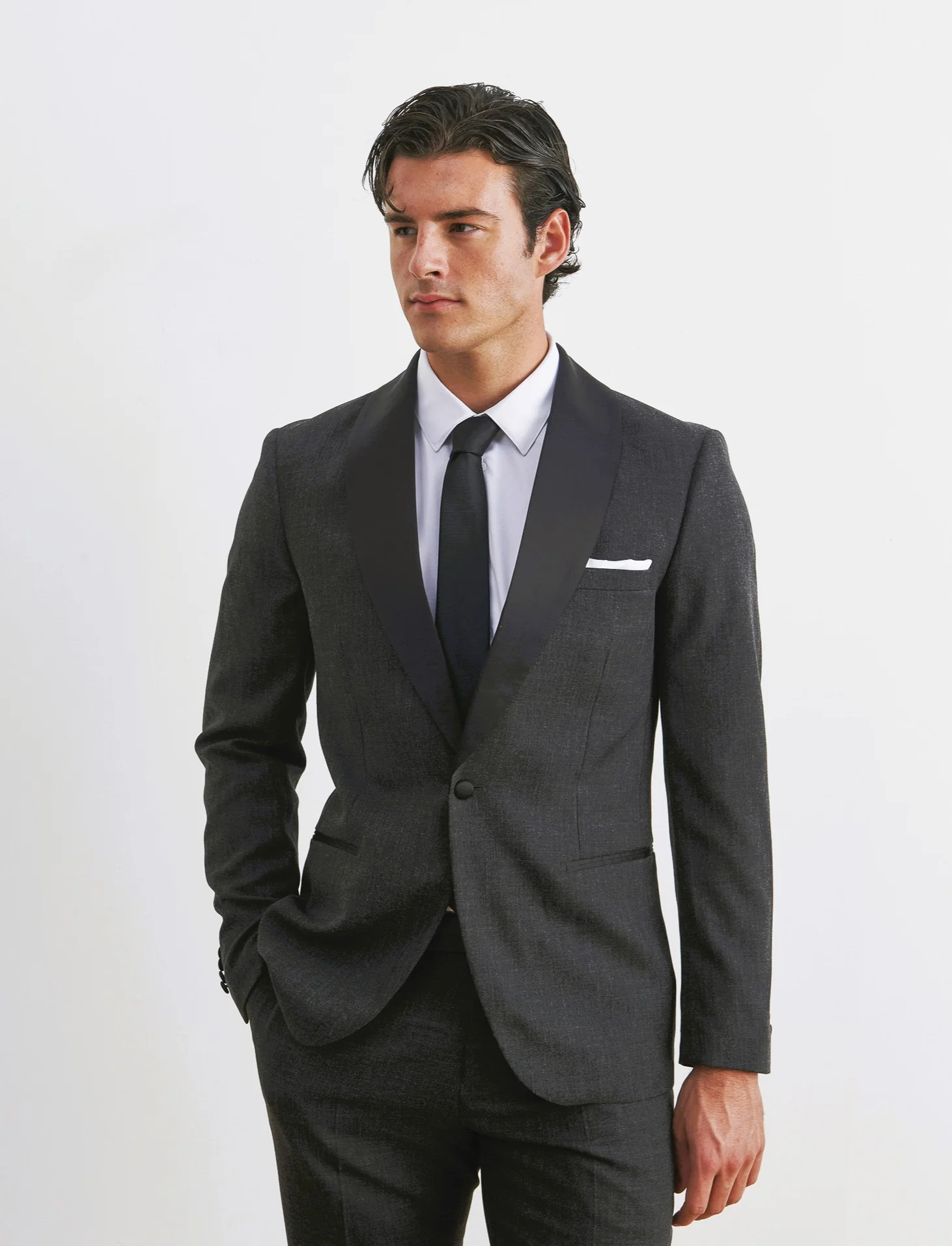 BLAZER DA COMPLETO SMOKING FORMAL FIT - Nero - Image 3