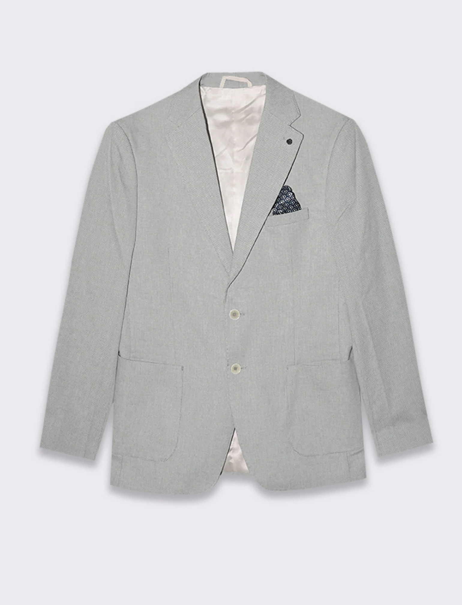 Blazer da completo struttura oxford da uomo - Beige ecru - Image 4