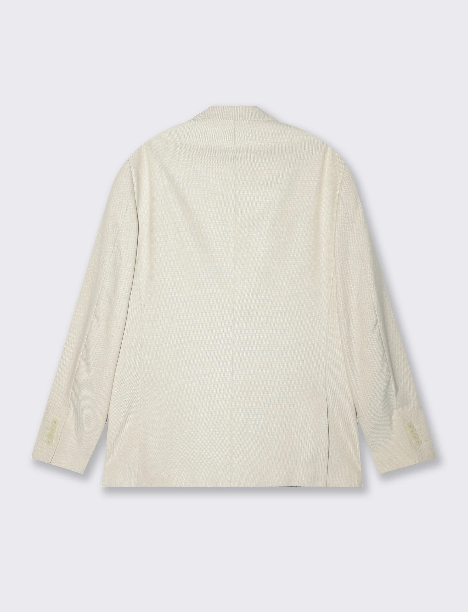 Blazer da completo tessuto strutturato da uomo - Beige - Image 5
