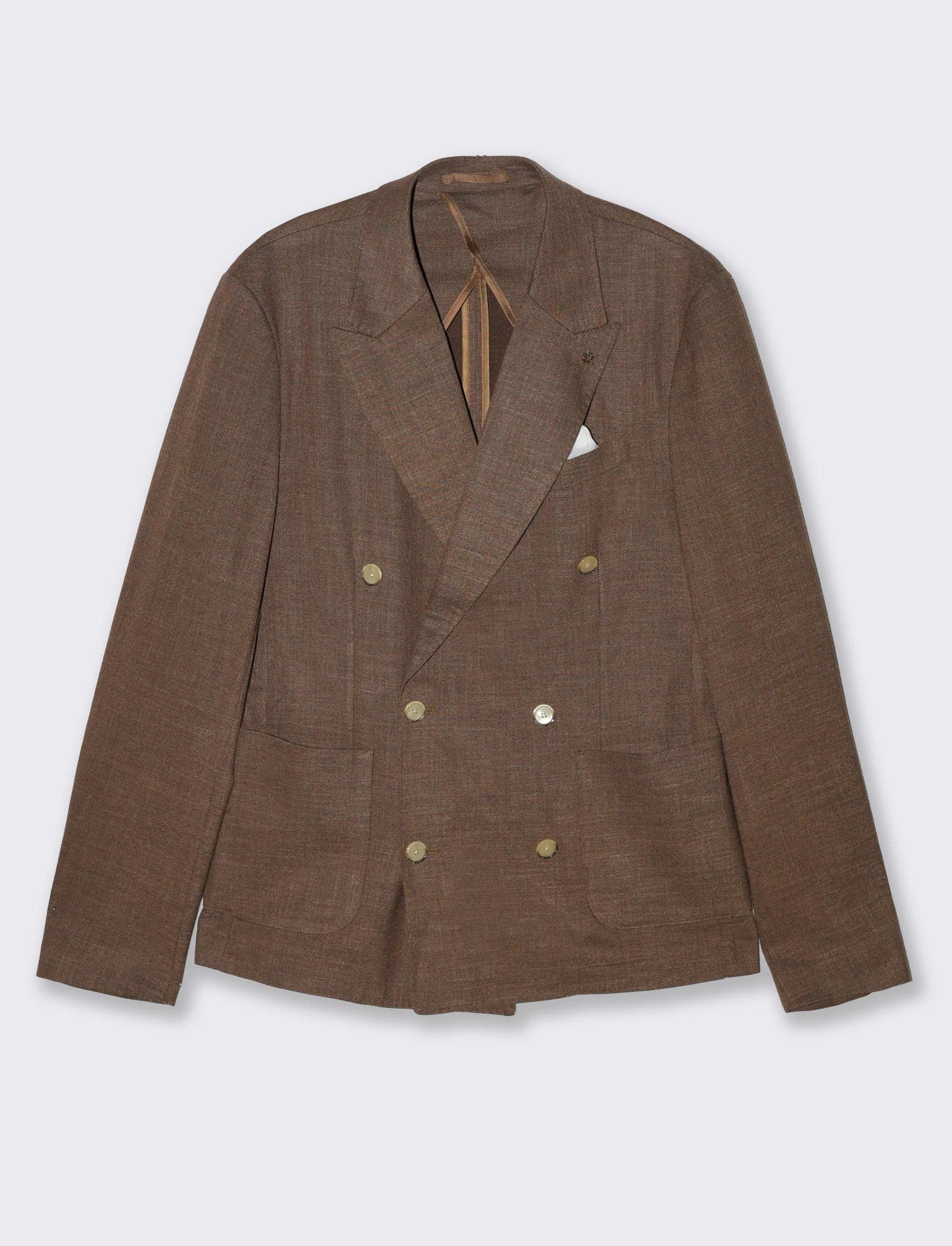 Blazer doppio petto da completo formal fit da uomo - Moro - Image 4