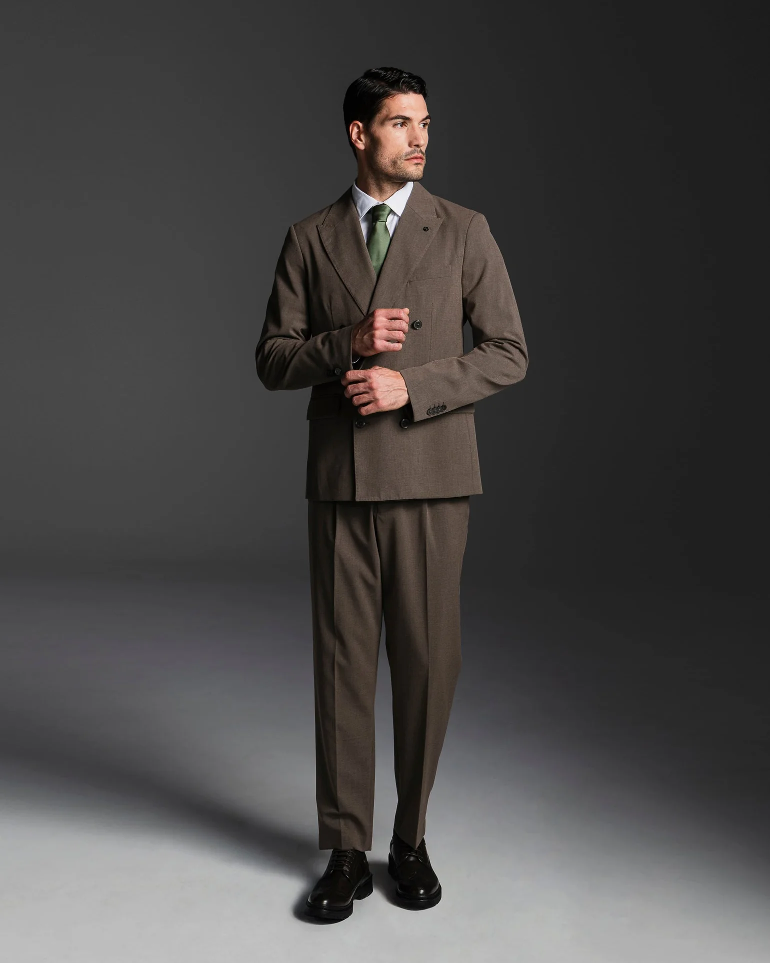 BLAZER DOPPIOPETTO DA COMPLETO FORMAL FIT - Grigio fango - Image 4