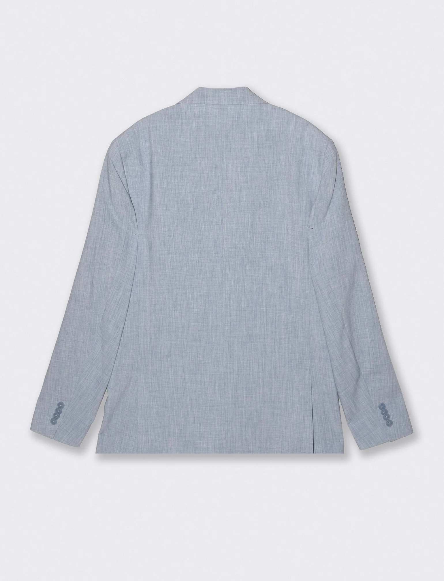 Blazer effetto lino con colletto classico - Blu - Image 5