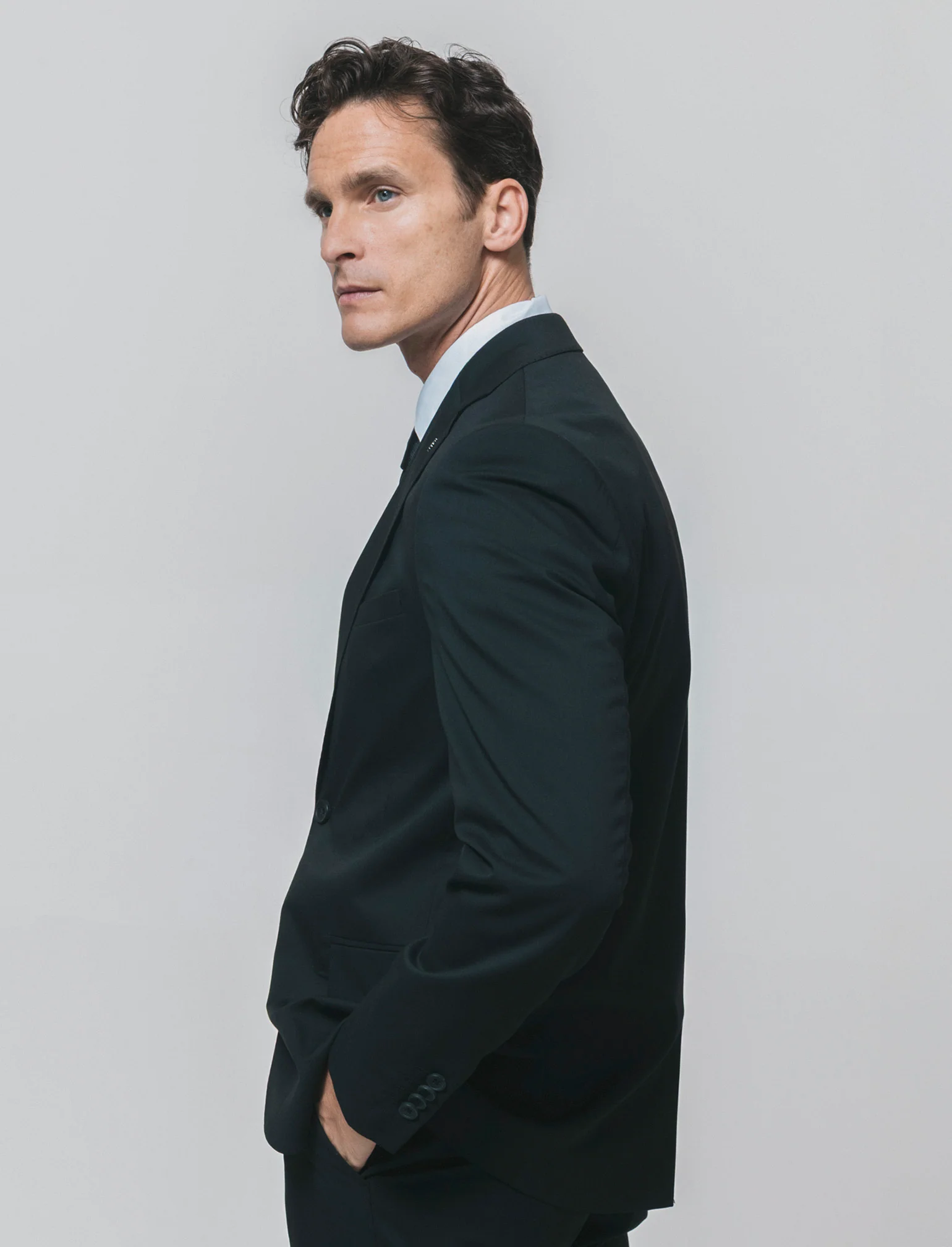 Blazer formal fit con dettagli eleganti - Nero - Image 3
