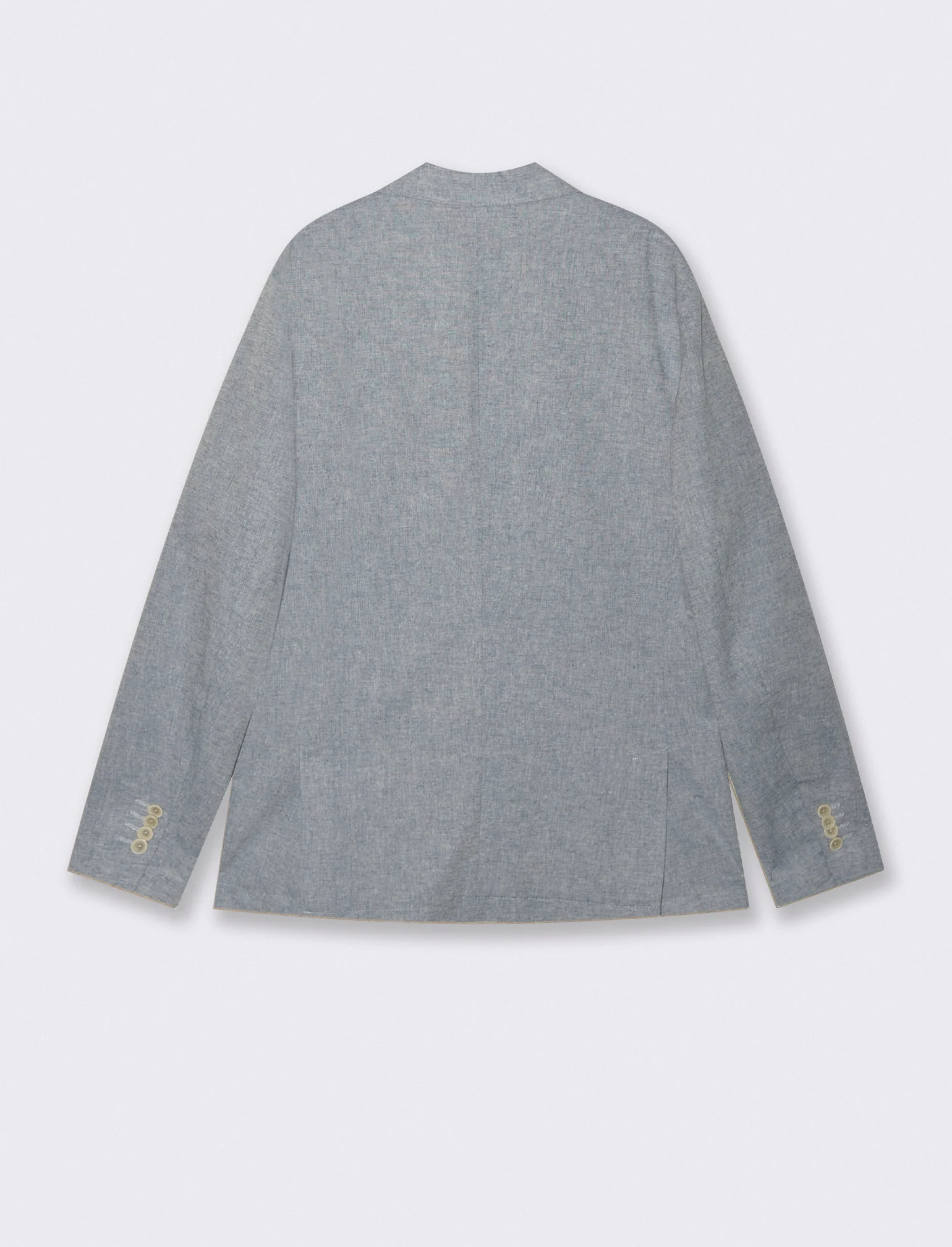 Blazer formal fit in tessuto misto lino - Blu - Image 5