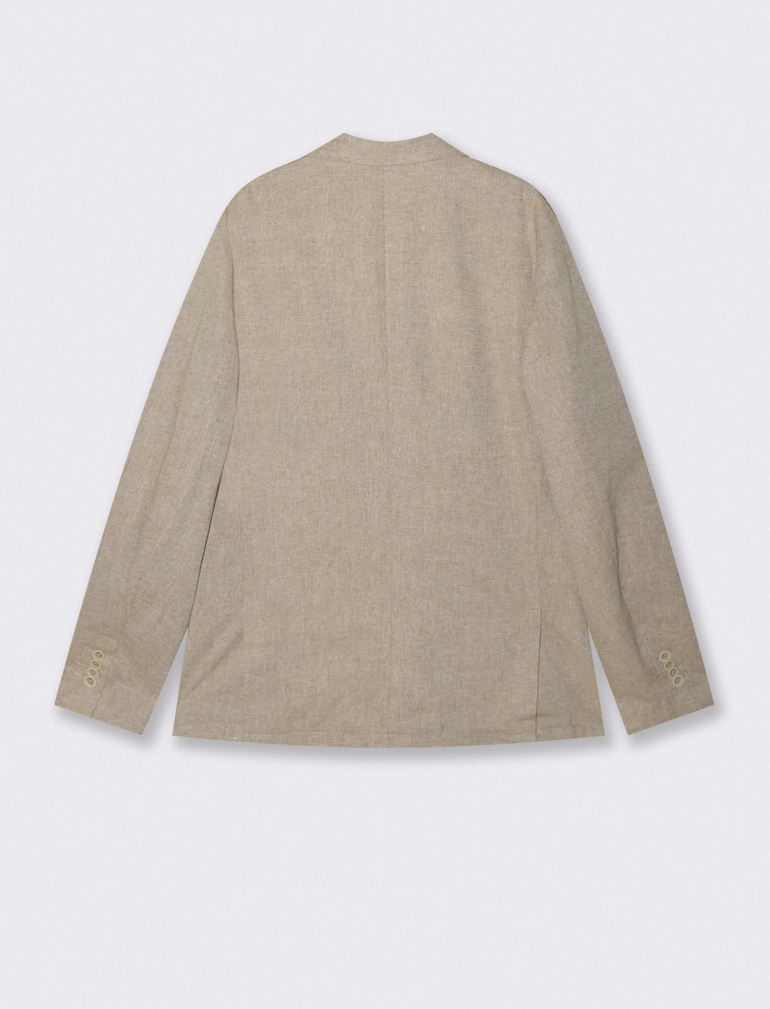 Blazer formal fit in tessuto misto lino - Grigio tortora - Image 5