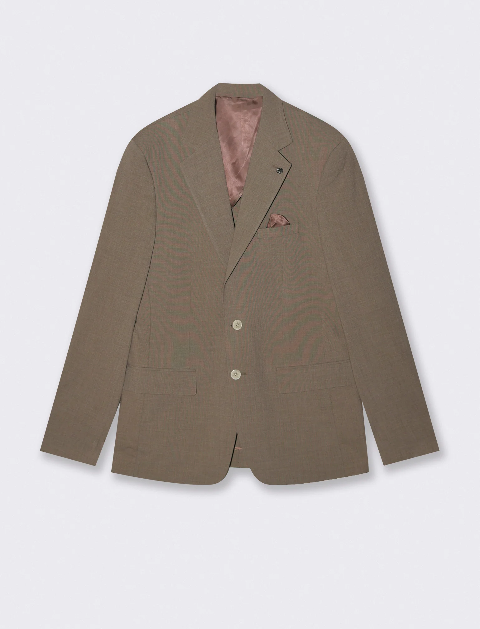 Blazer formal fit micro struttura melange - Grigio fango