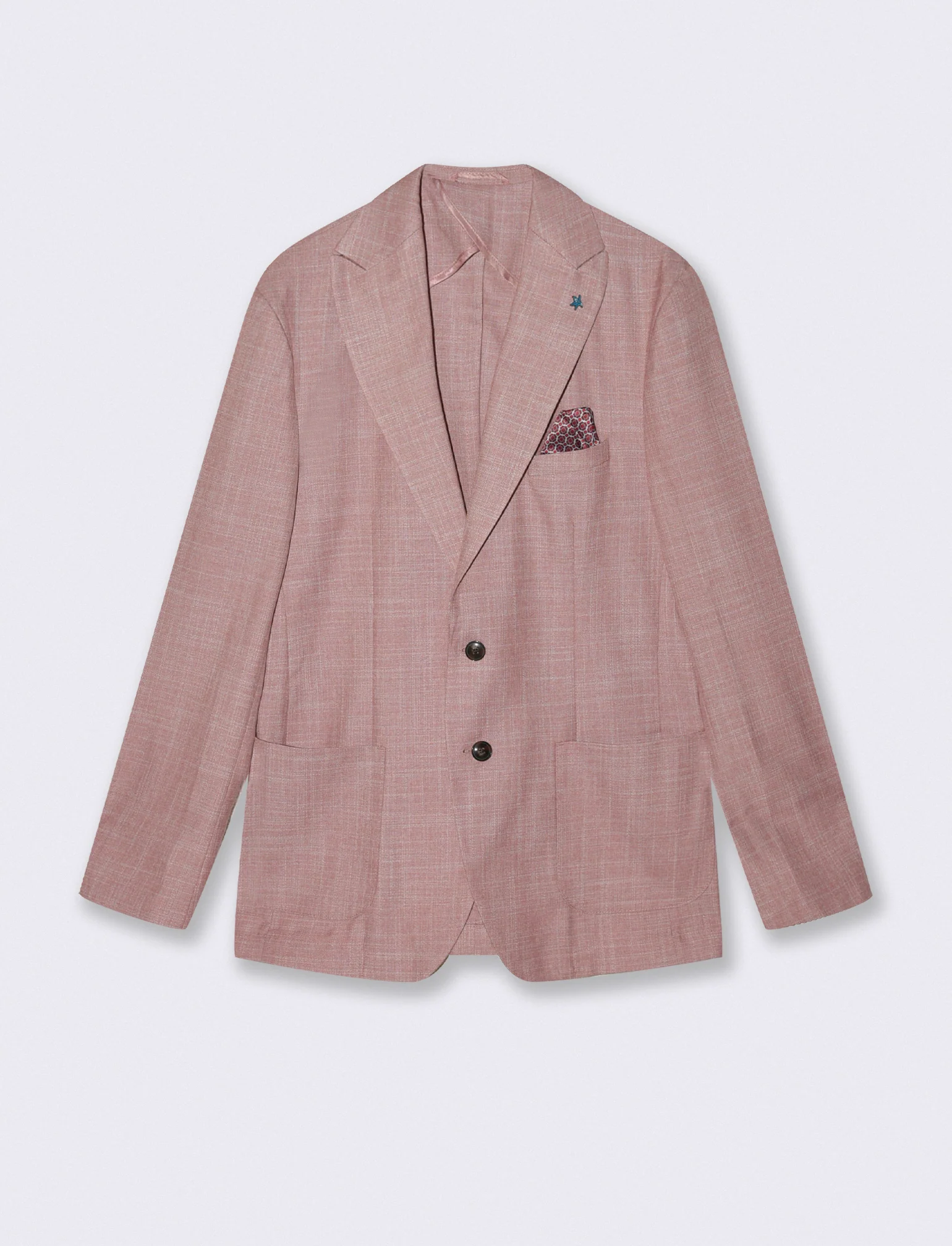 Blazer formale in tessuto strutturato - Corallo