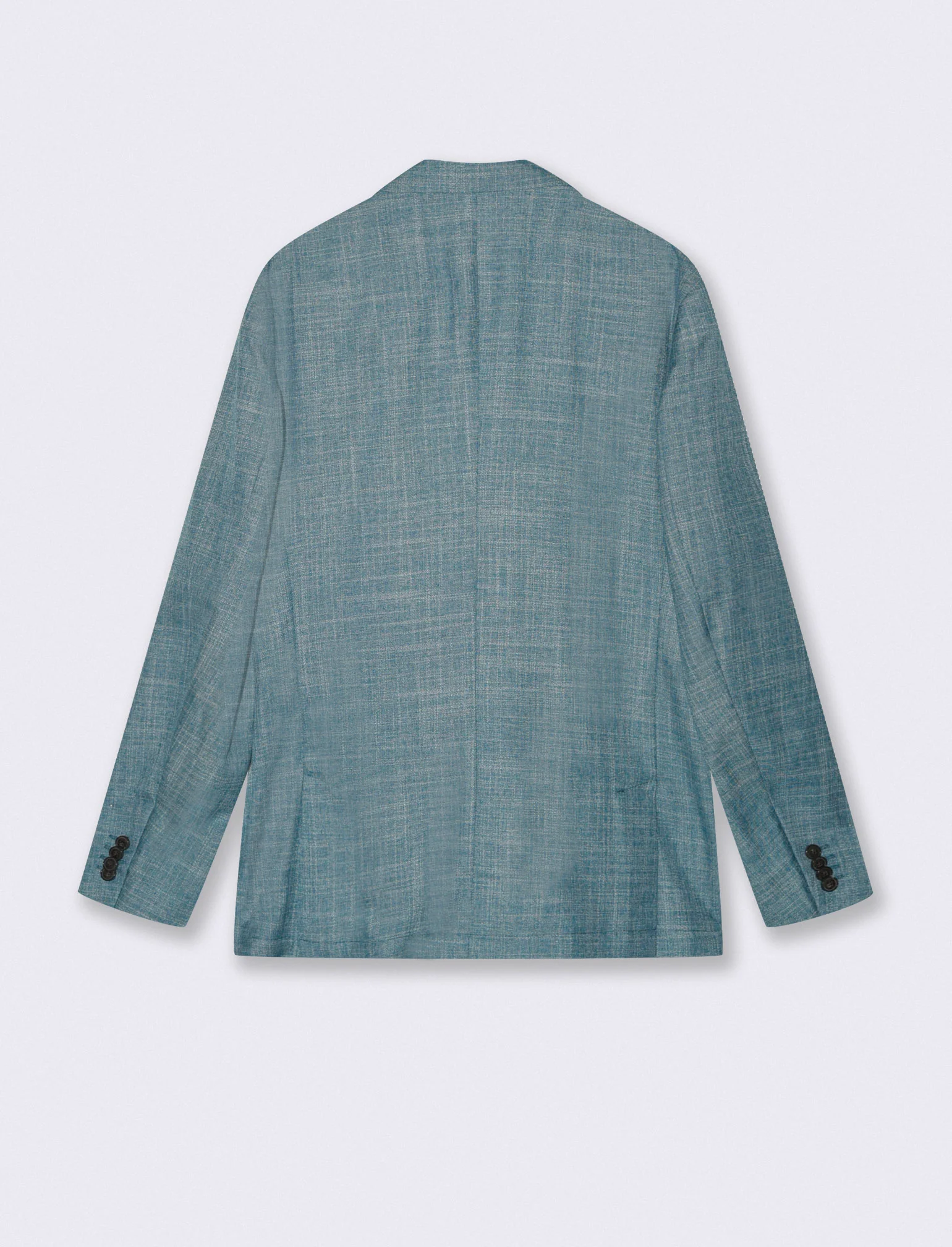 Blazer formale in tessuto strutturato - Verde petrolio - Image 5