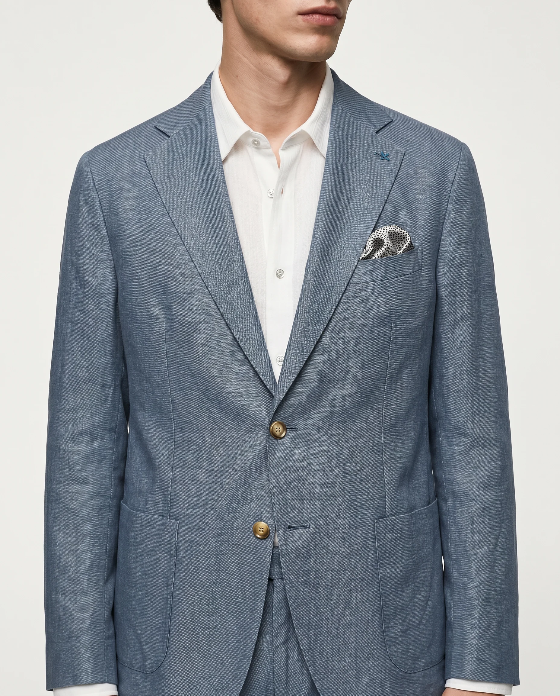 Blazer in puro lino con dettagli eleganti - CARTA DA ZUCCHERO
