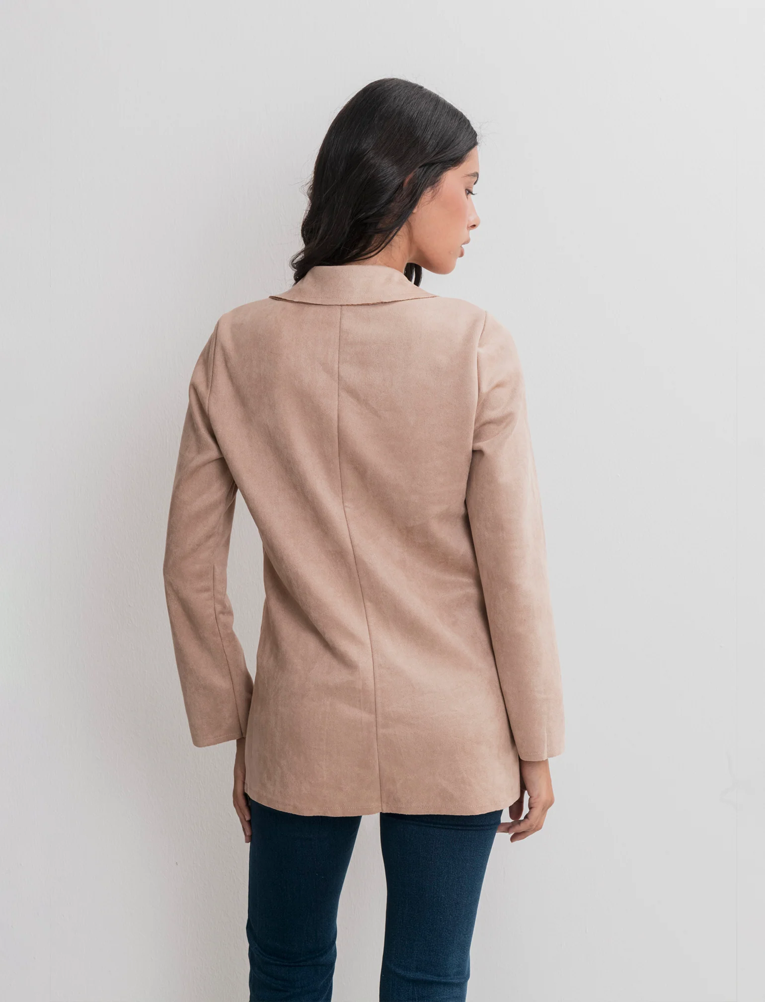 BLAZER IN TESSUTO EFFETTO DAINETTO - Cammello