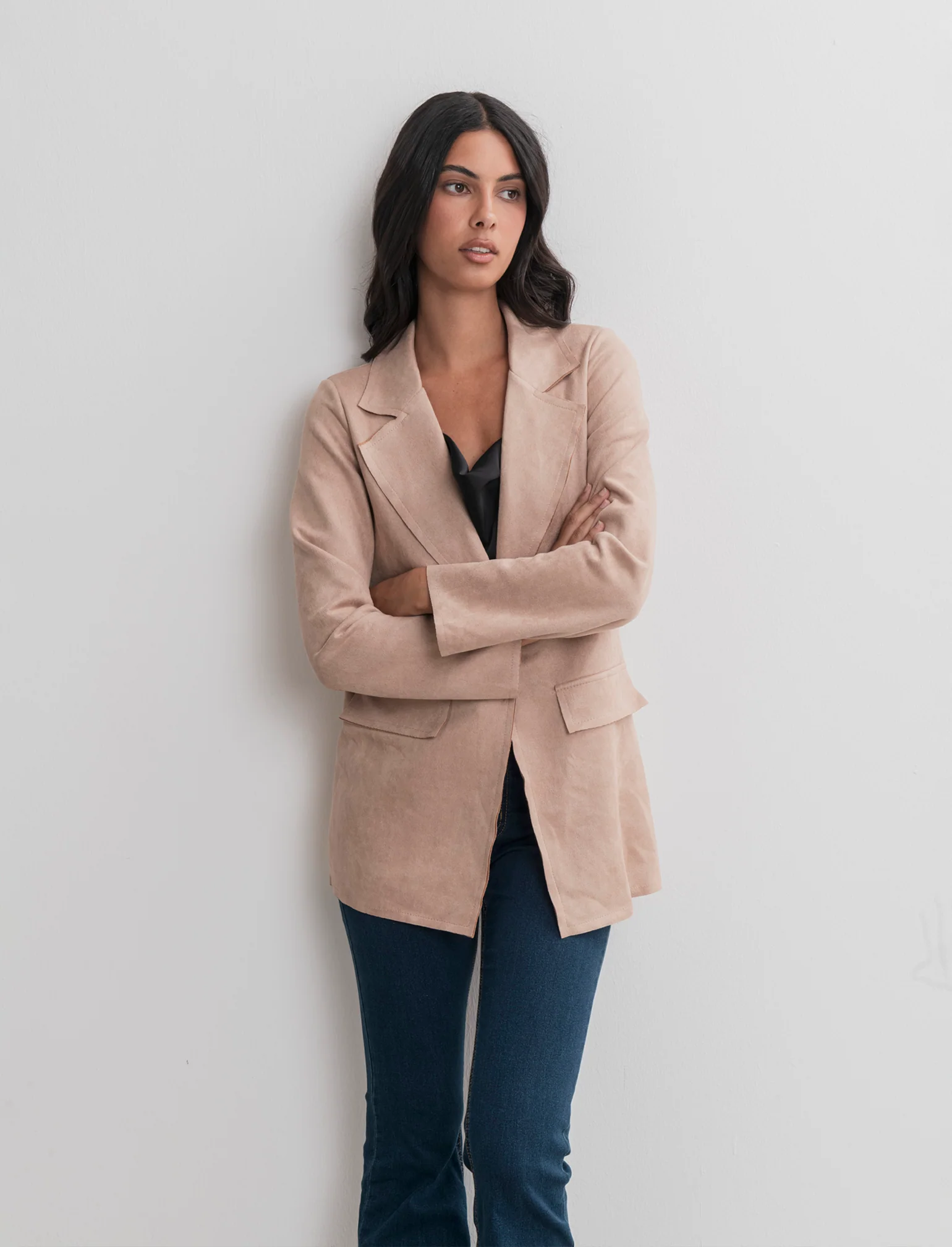 BLAZER IN TESSUTO EFFETTO DAINETTO - Cammello - Image 3