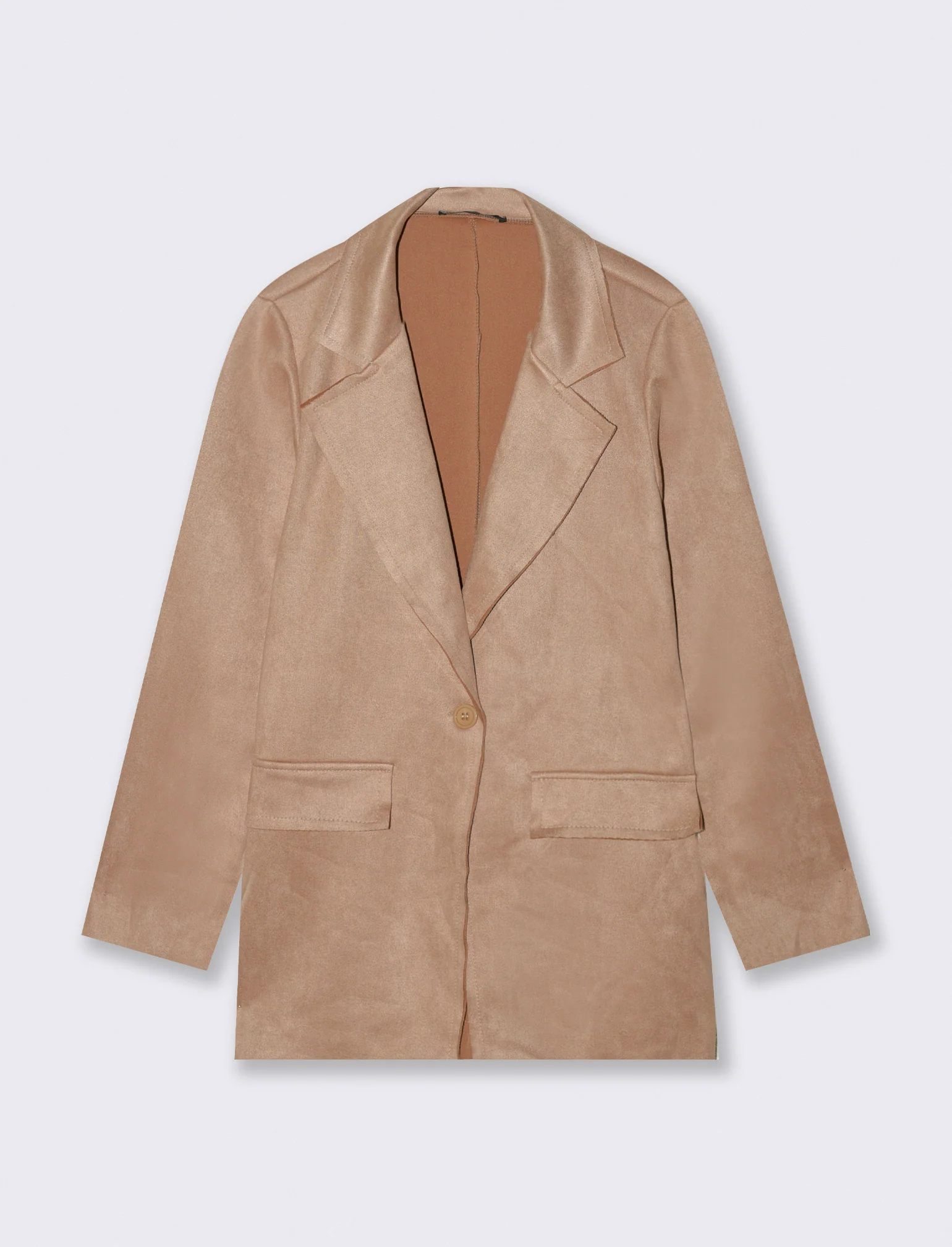 BLAZER IN TESSUTO EFFETTO DAINETTO - Cammello - Image 4