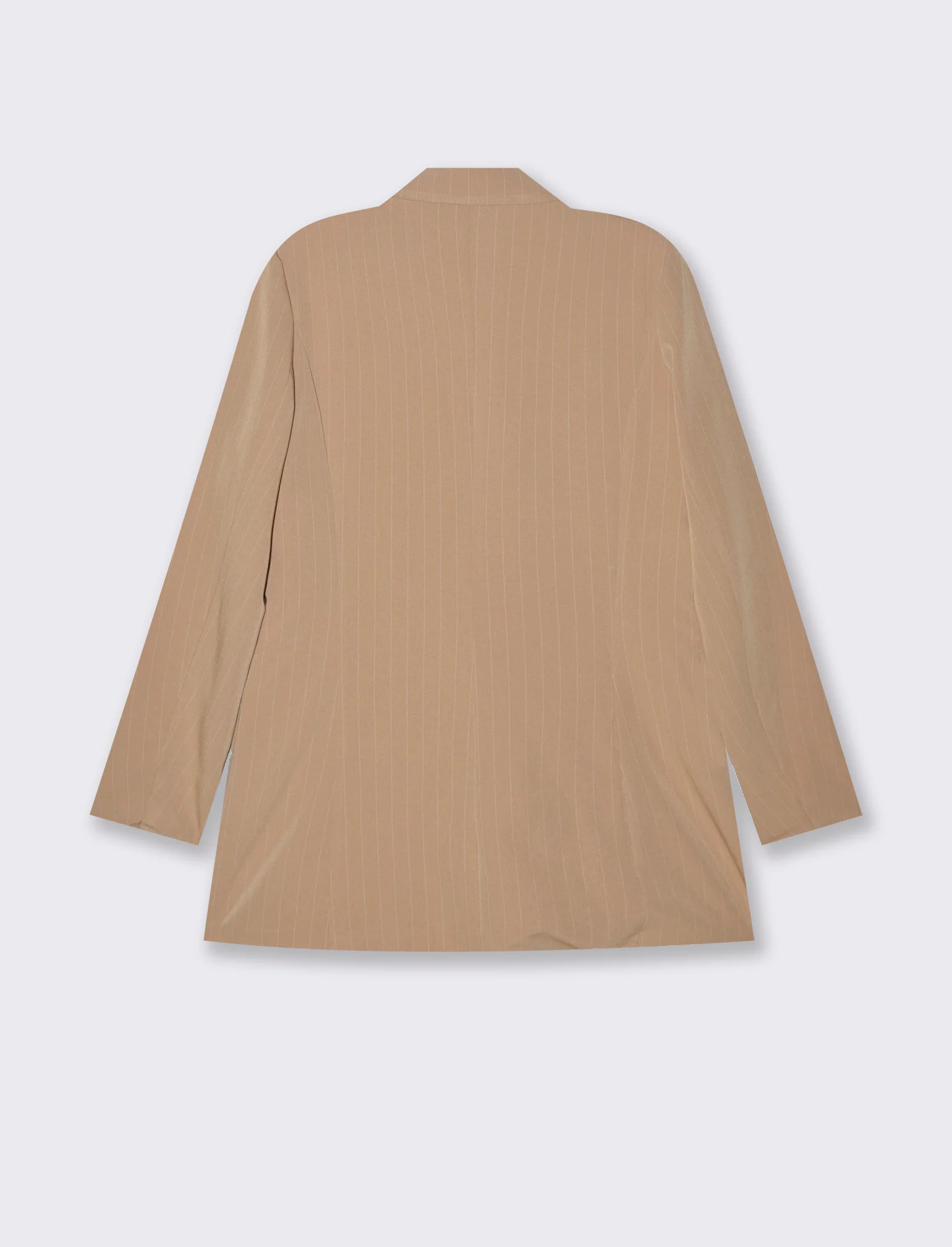blazer in tessuto rigato con bottone sul davanti - Beige - Image 2