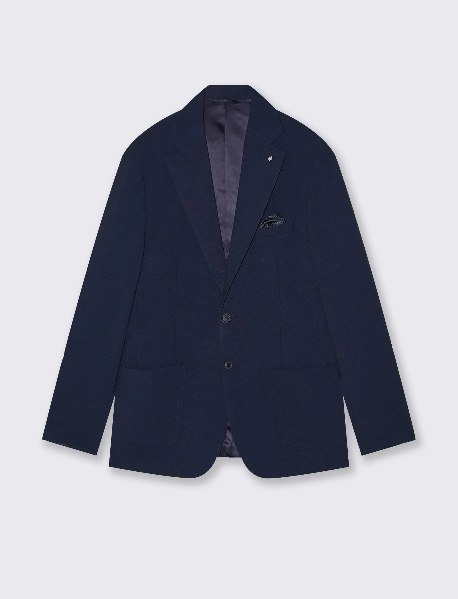 Blazer micro waffel formal fit elegante - Blu