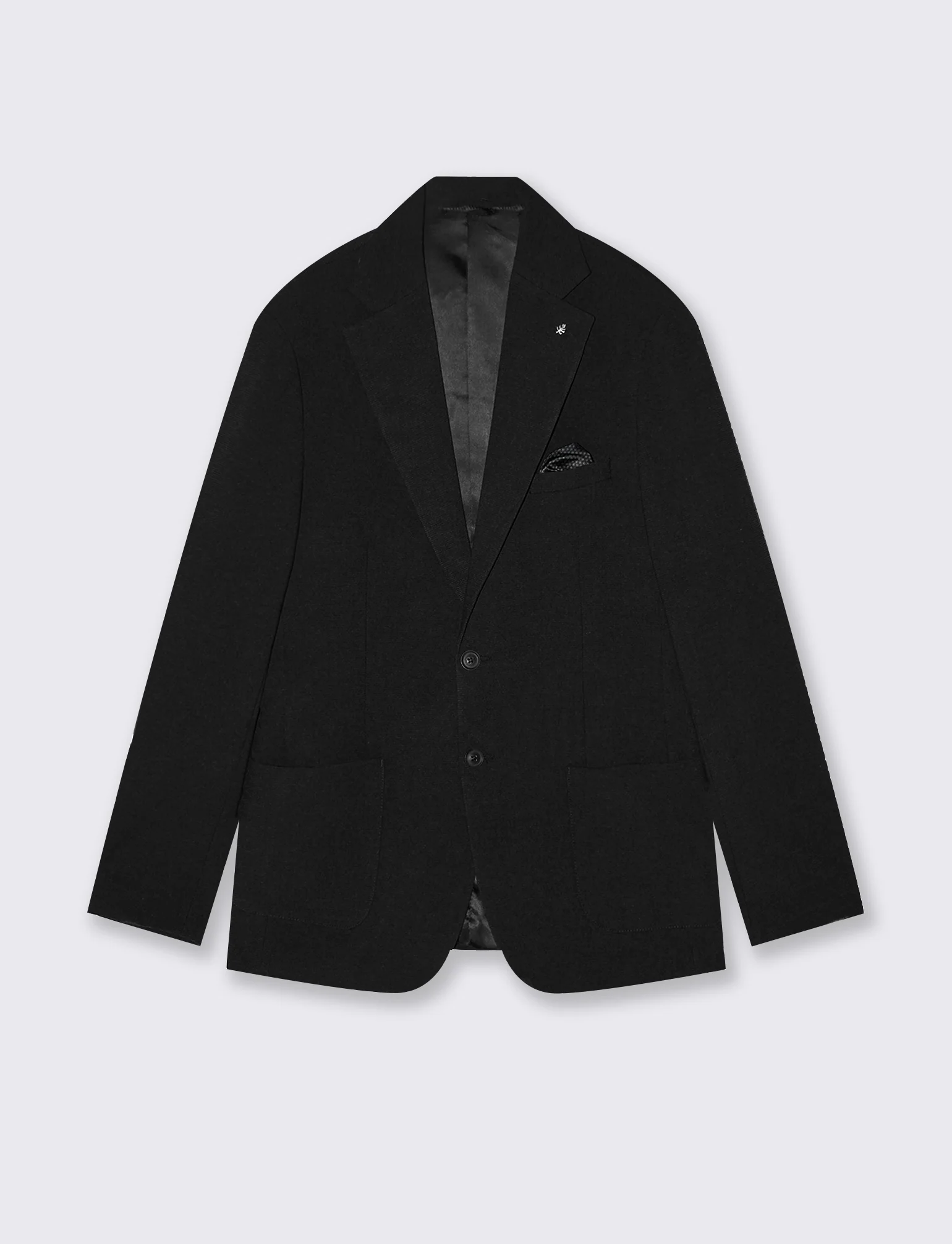 Blazer micro waffel formal fit elegante - Nero