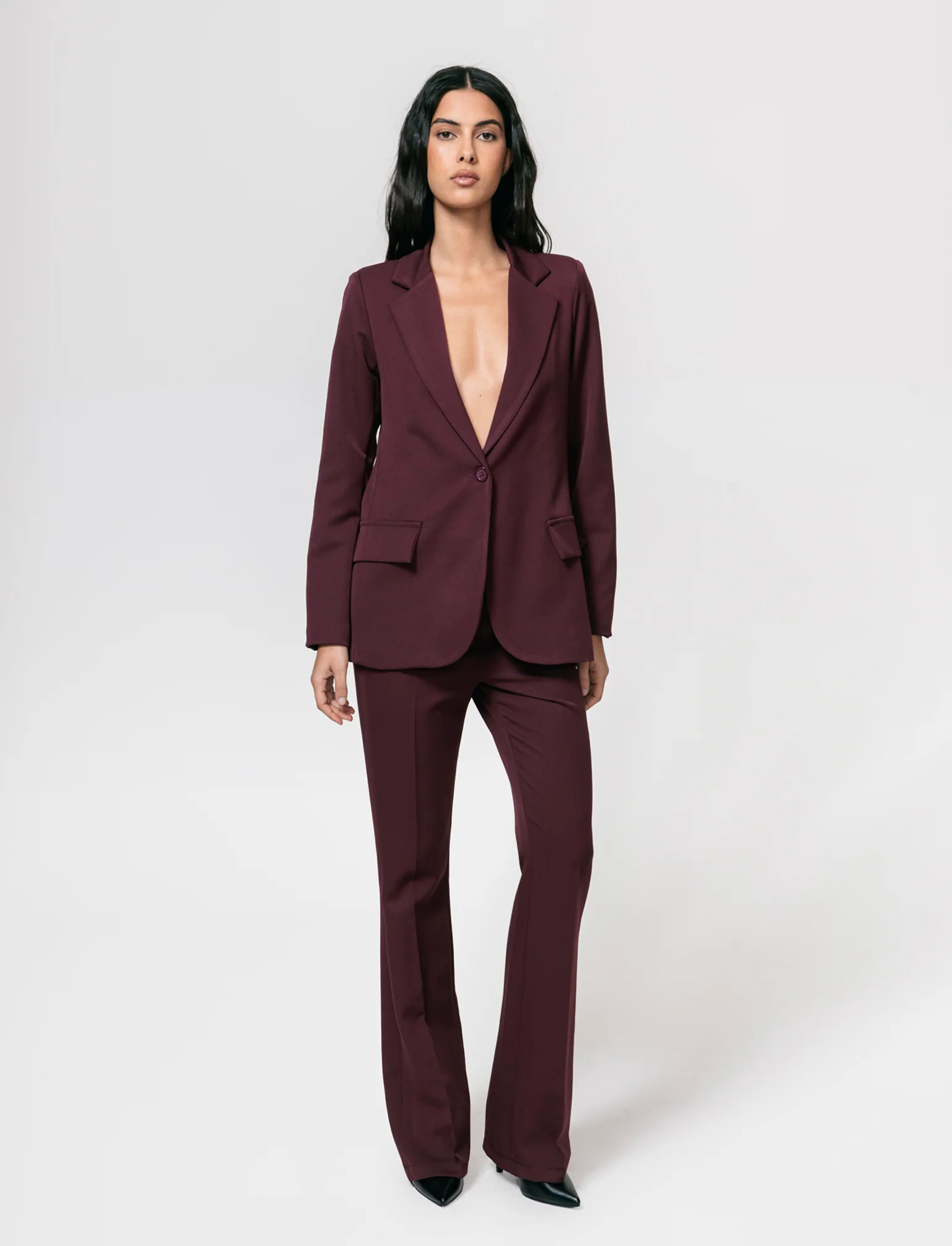 BLAZER MONOPETTO 1 BOTTONE - Bordeaux - Image 4