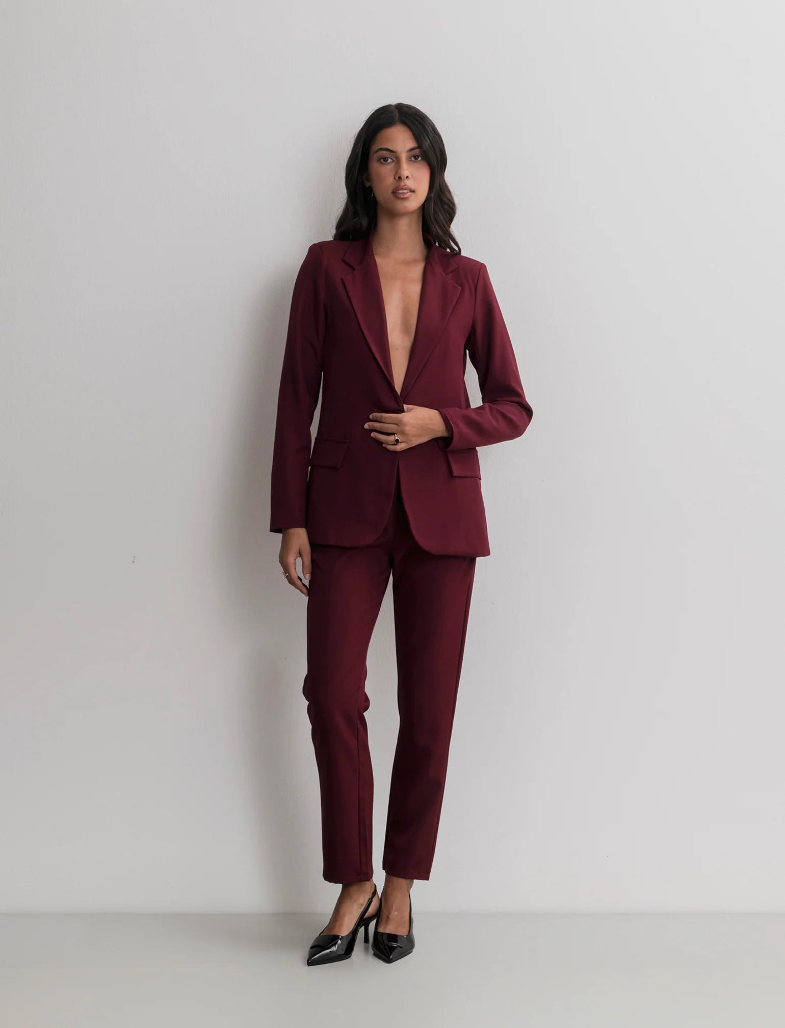 BLAZER MONOPETTO - Bordeaux - Image 3