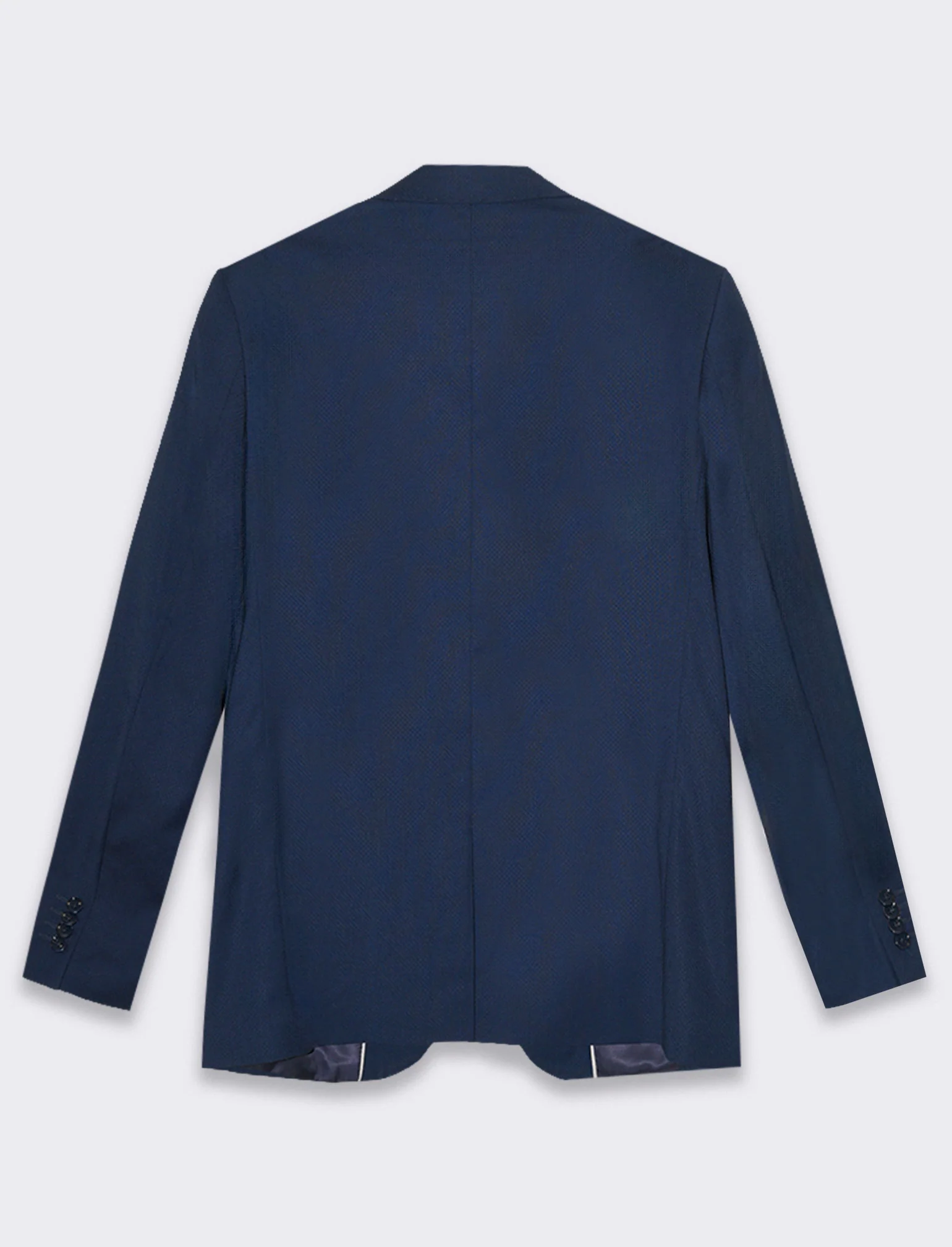 Blazer struttura jacquard da completo da uomo - Blu - Image 2