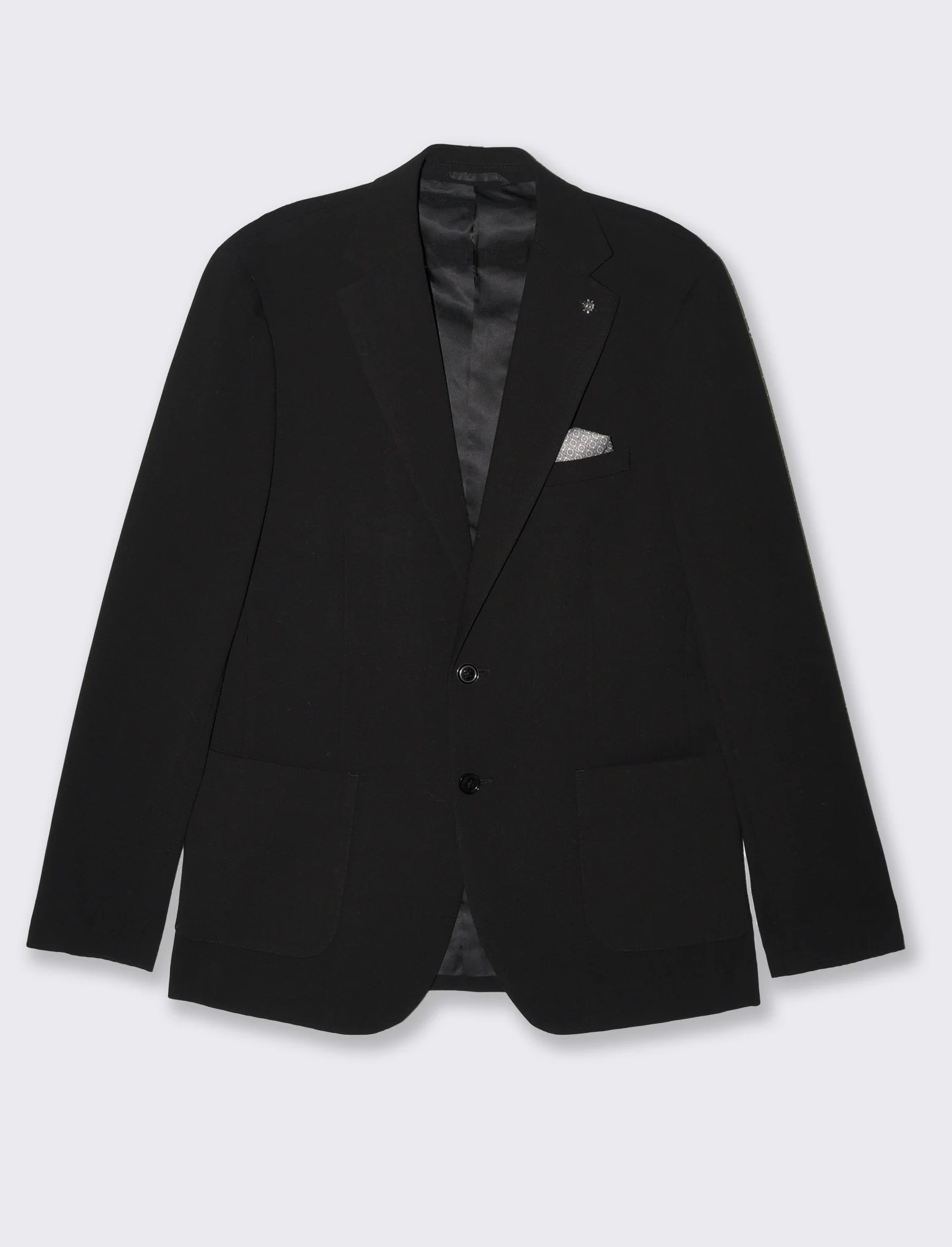 Blazer struttura micro waffel da completo da uomo - Nero