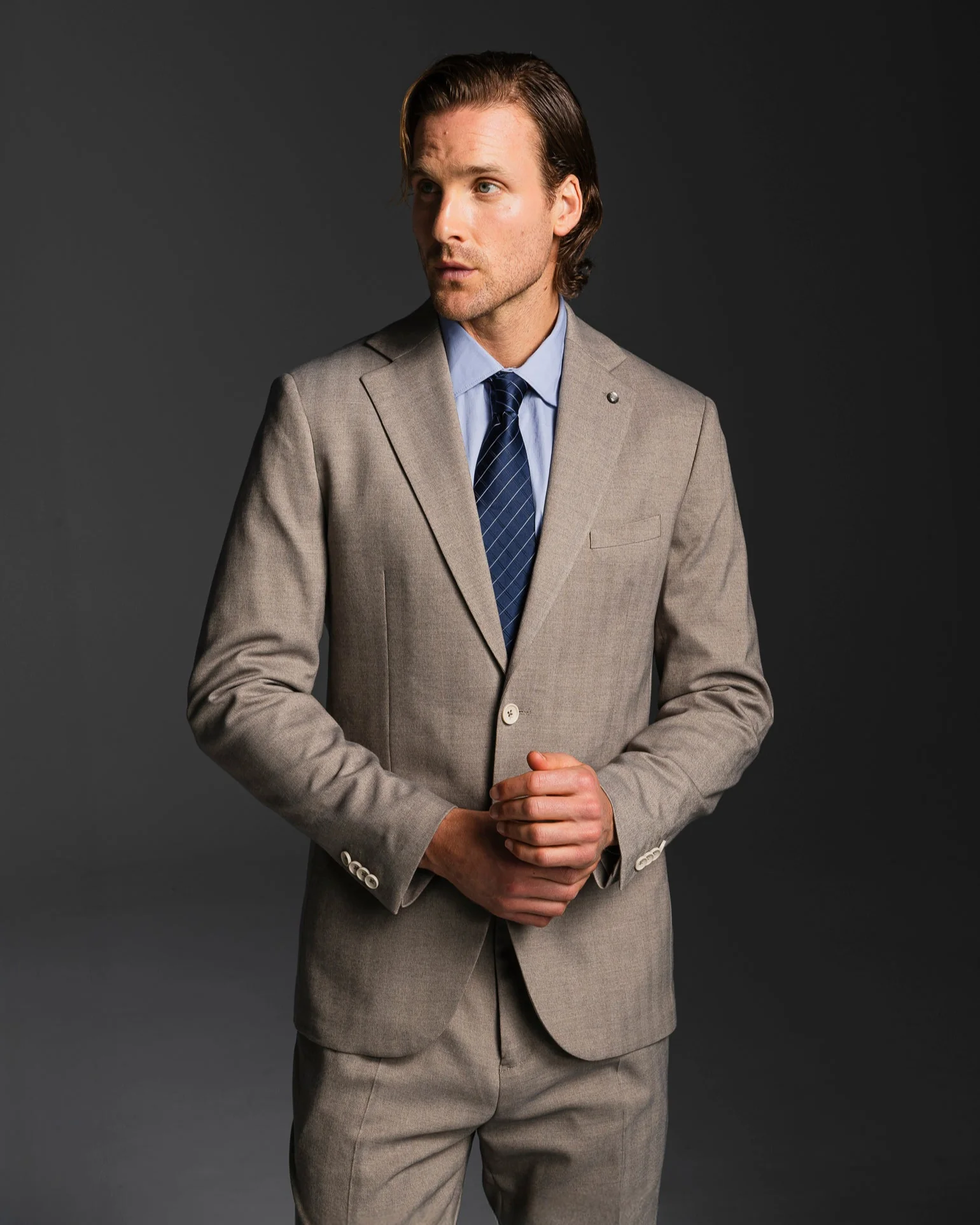 BLAZER STRUTTURATO DA COMPLETO FORMAL FIT - Grigio tortora - Image 3