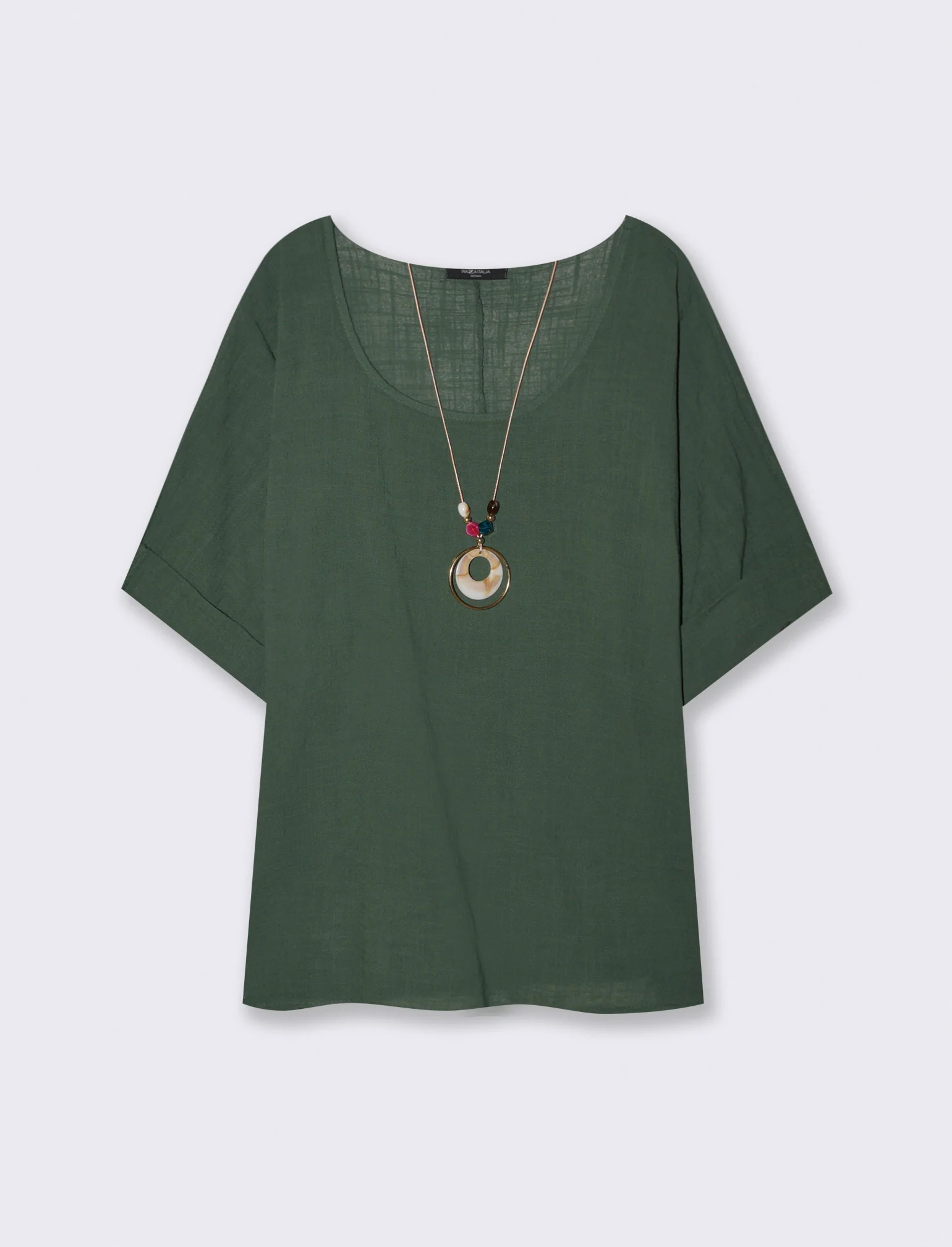 Blusa collo rotondo manica a tre quarti - Ve.milit.