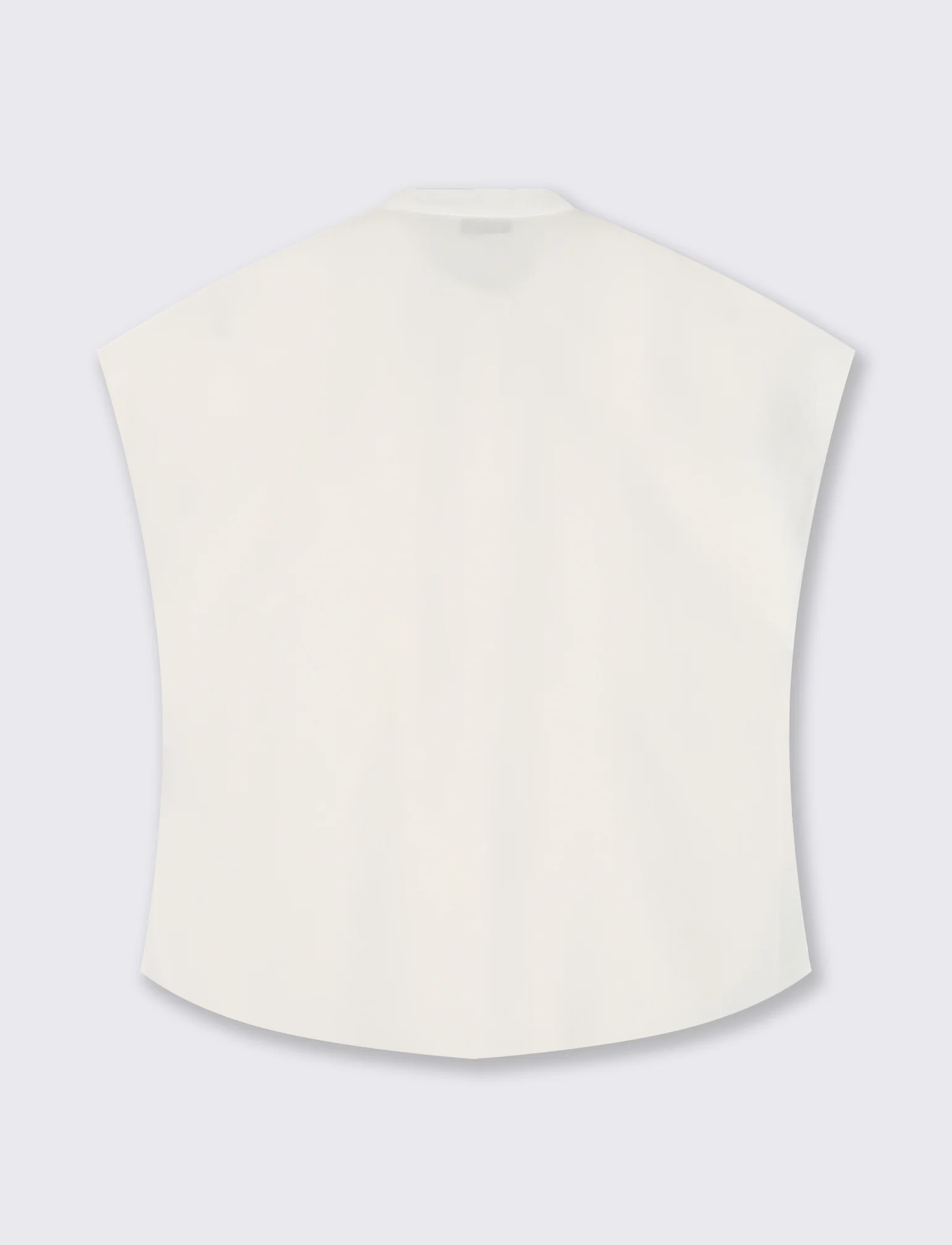 Blusa con colletto coreano e spacchi - Avorio - Image 5