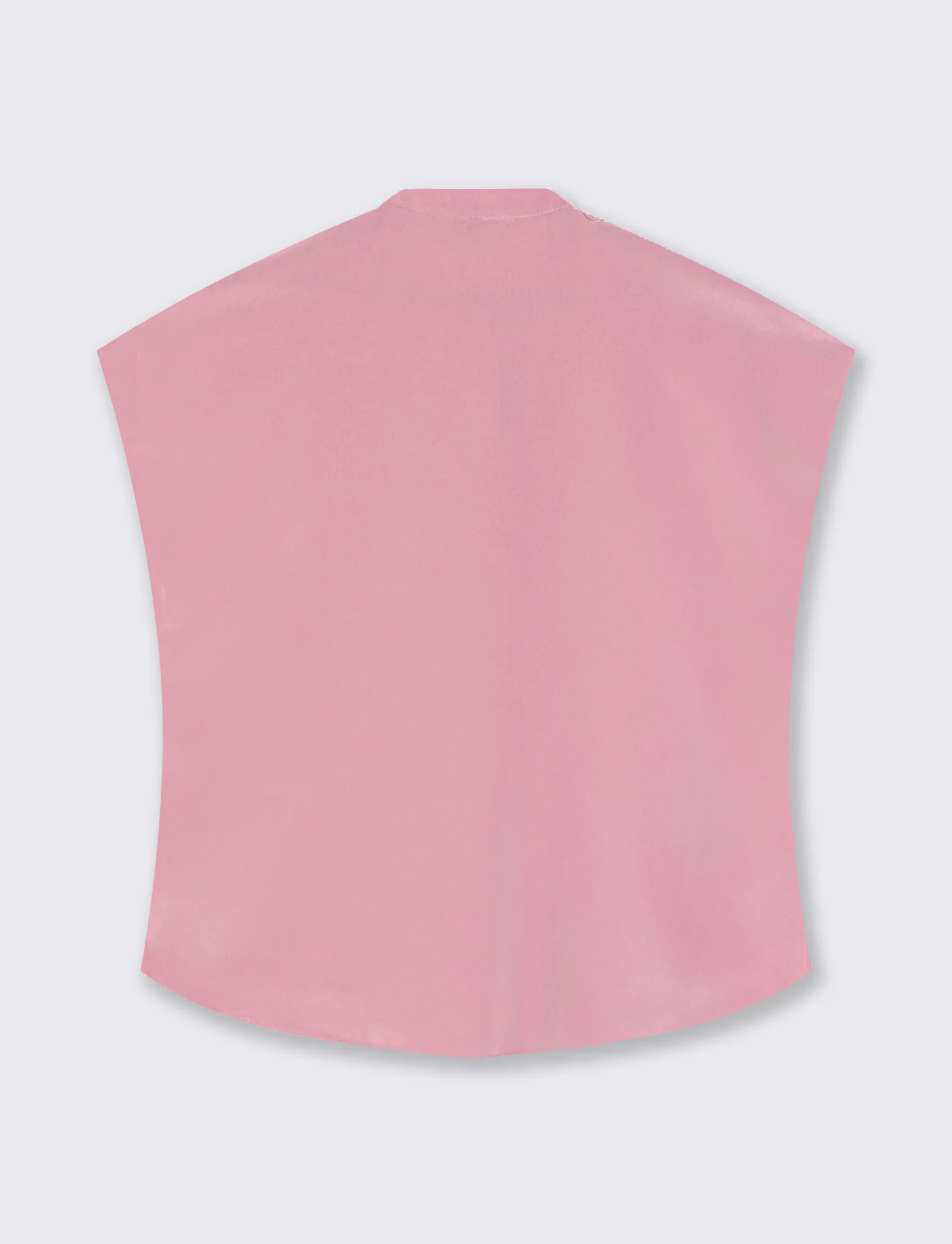 Blusa con colletto coreano e spacchi - Rosa polvere - Image 2