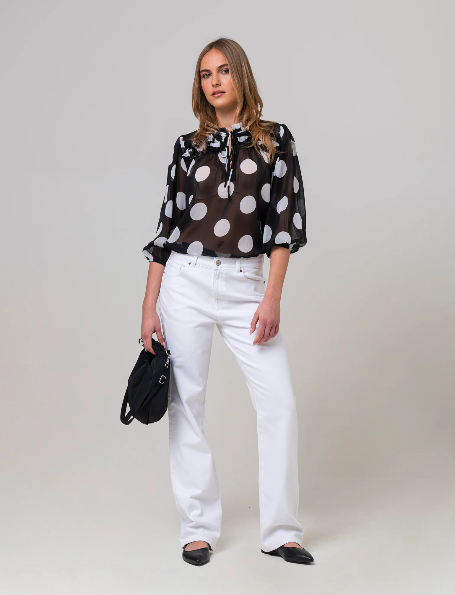 Blusa con ruches da donna - var 1 - Image 2