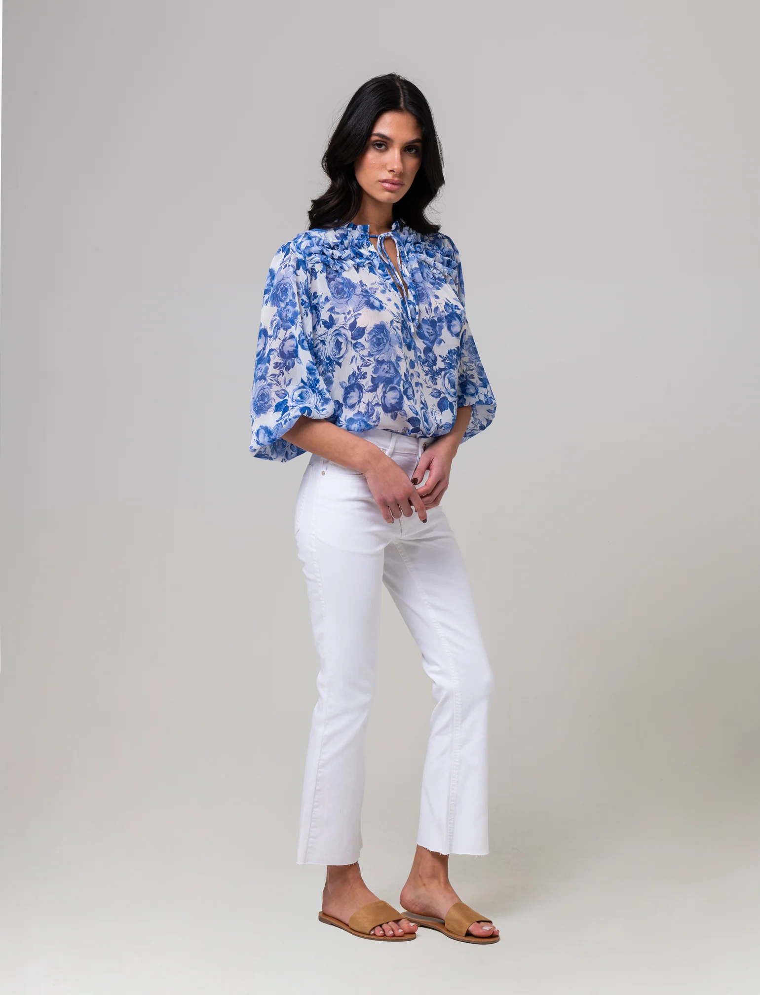 Blusa con ruches da donna - var 2 - Image 2