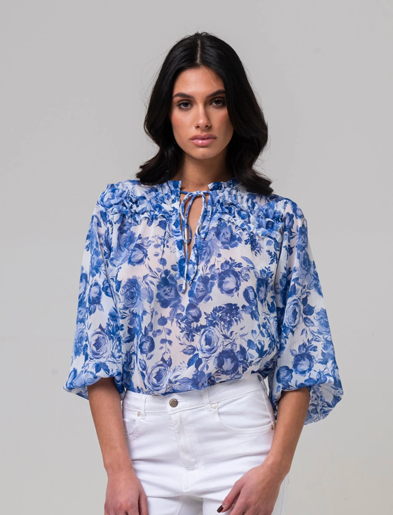 Blusa con ruches da donna - var 2 - Image 3