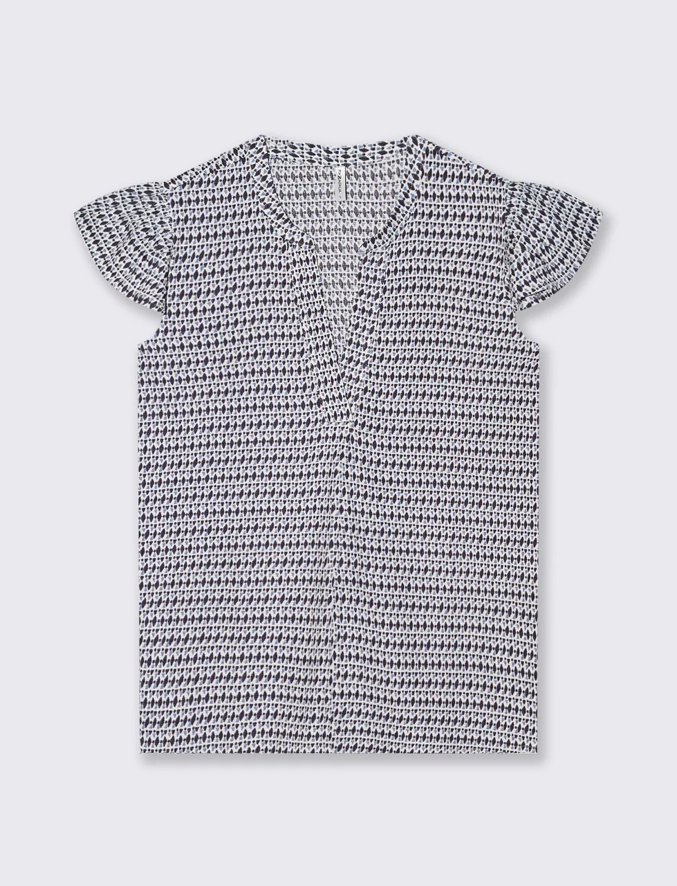 Blusa con scollo a V e rouches maniche - var 2 - Image 4