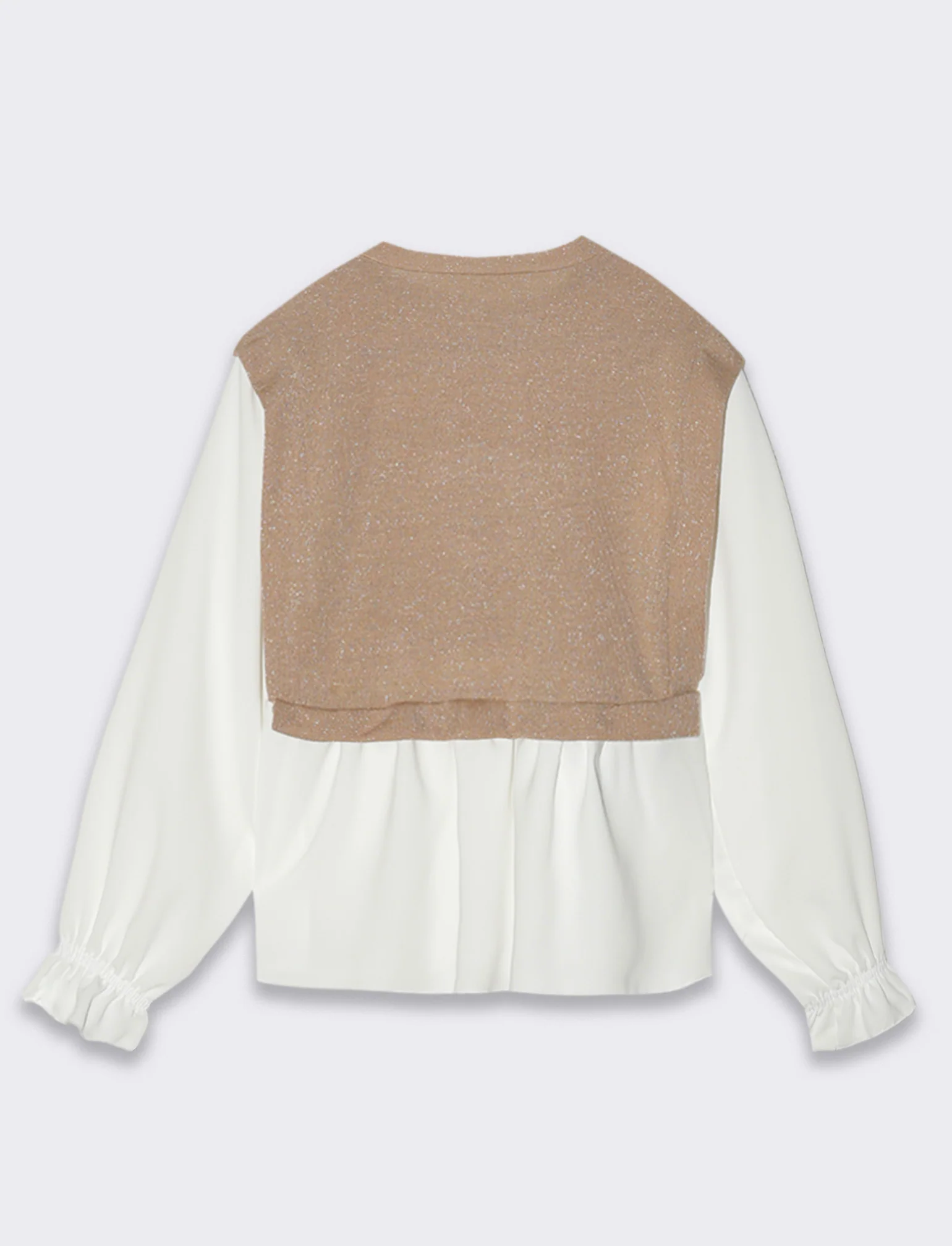 Blusa elegante da bambina. - Beige - Image 4