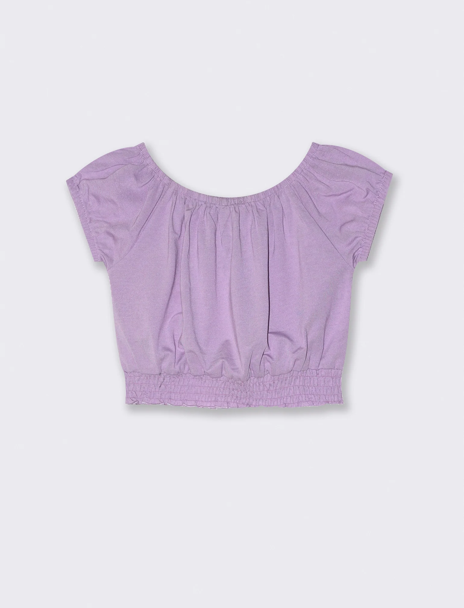 Blusa in jersey mezza manica da bambina - Lilla - Image 2