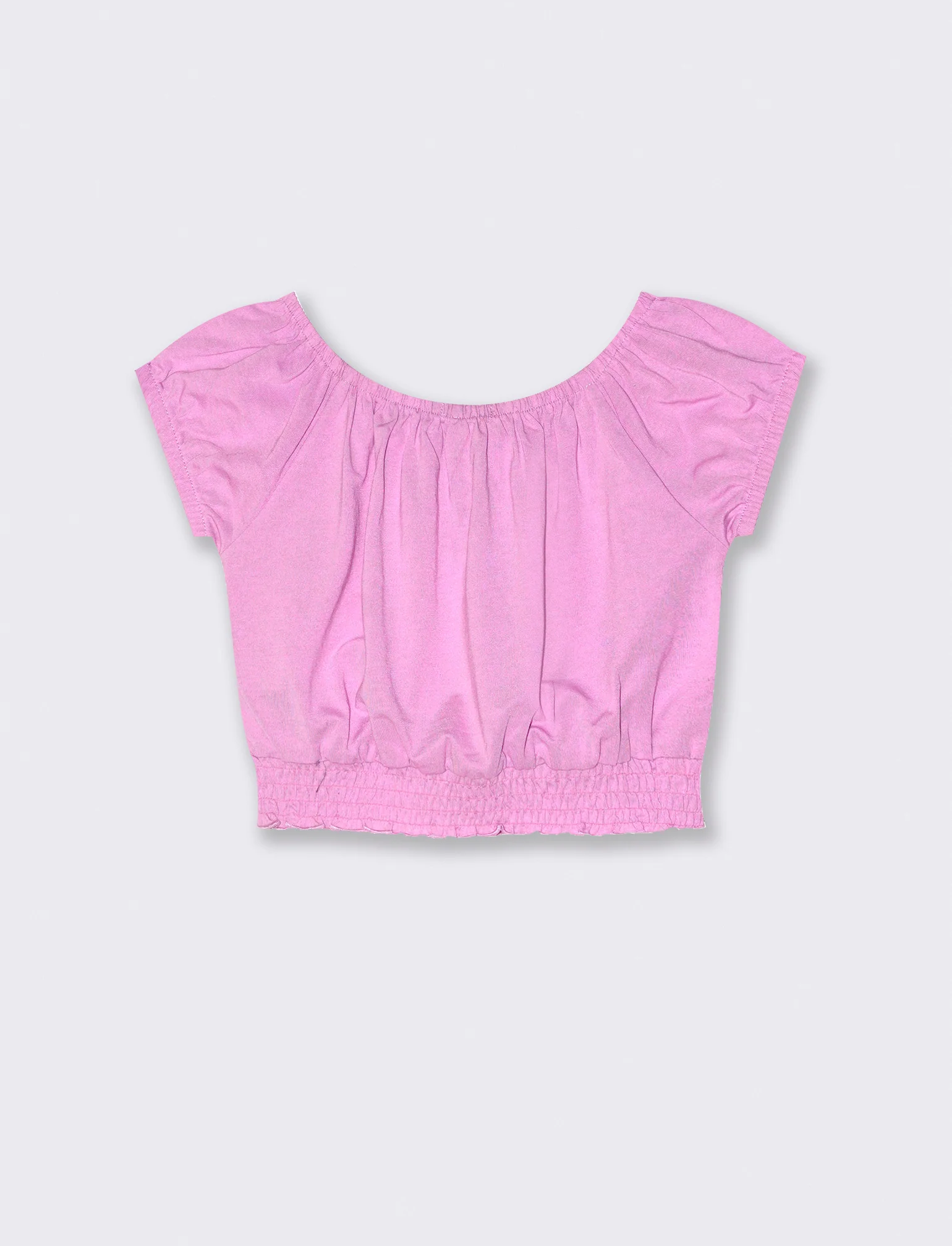 Blusa in jersey mezza manica da bambina - Rosa - Image 2