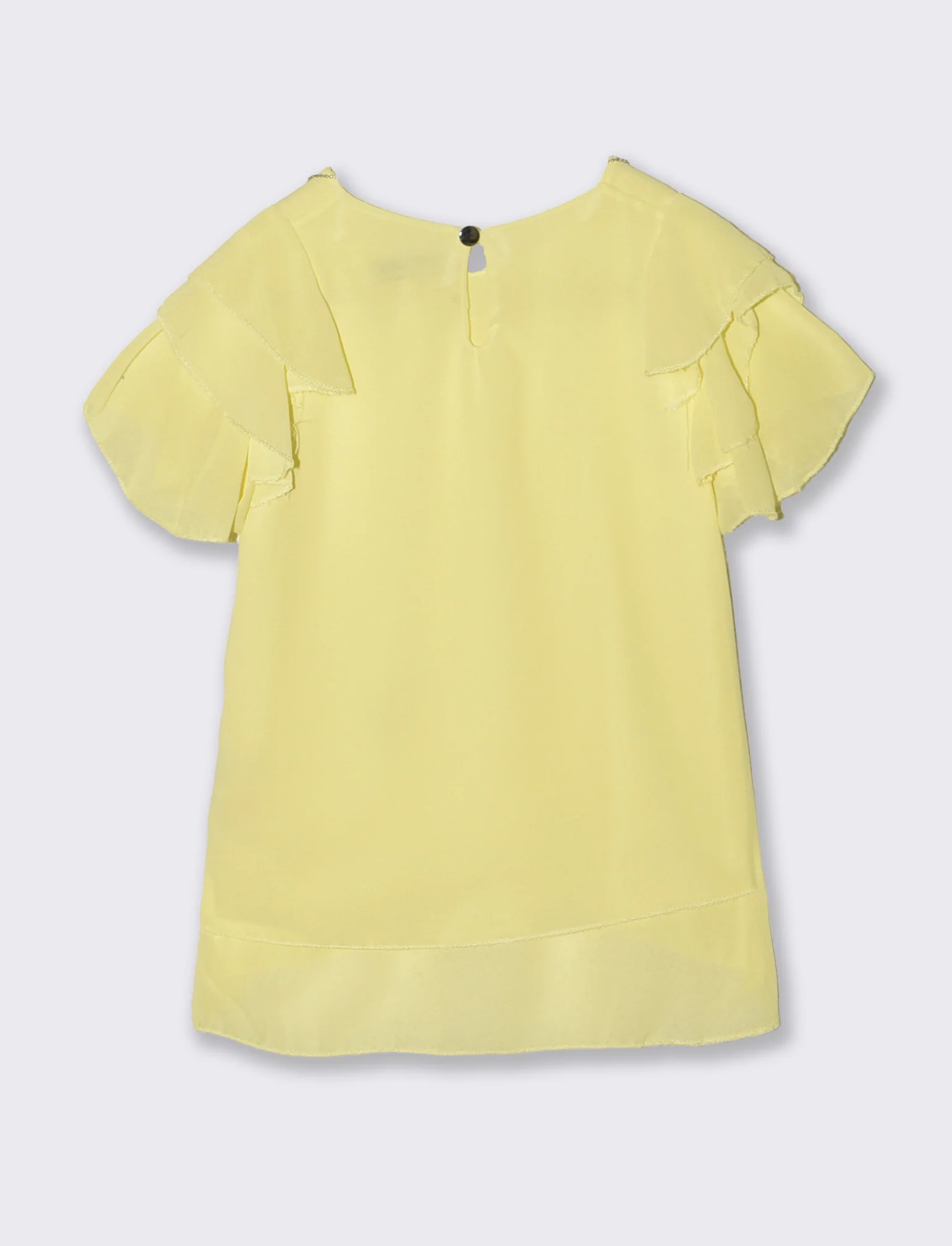 Blusa in tessuto leggero da bambina. - Giallo - Image 2