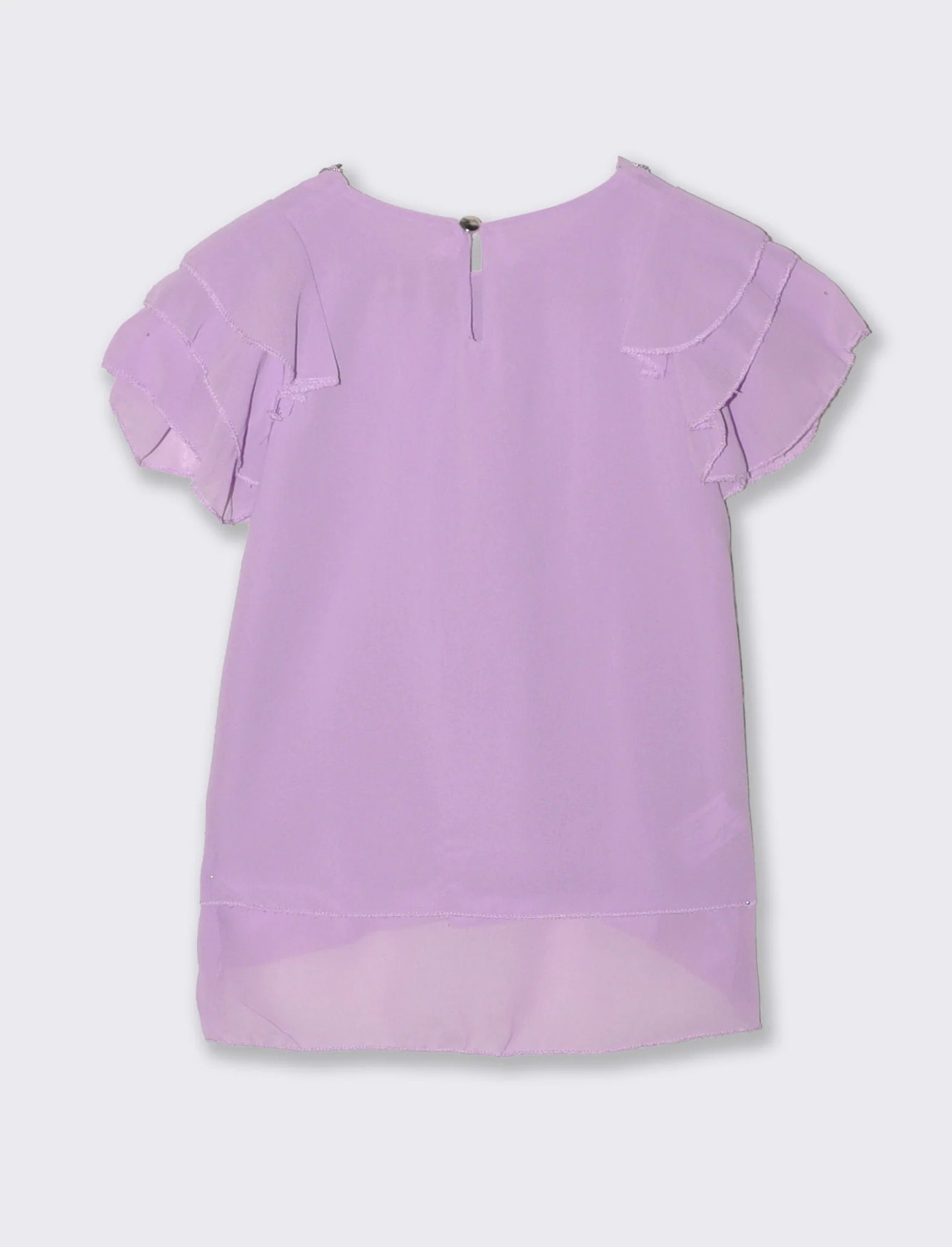 Blusa in tessuto leggero da bambina. - Lilla - Image 2