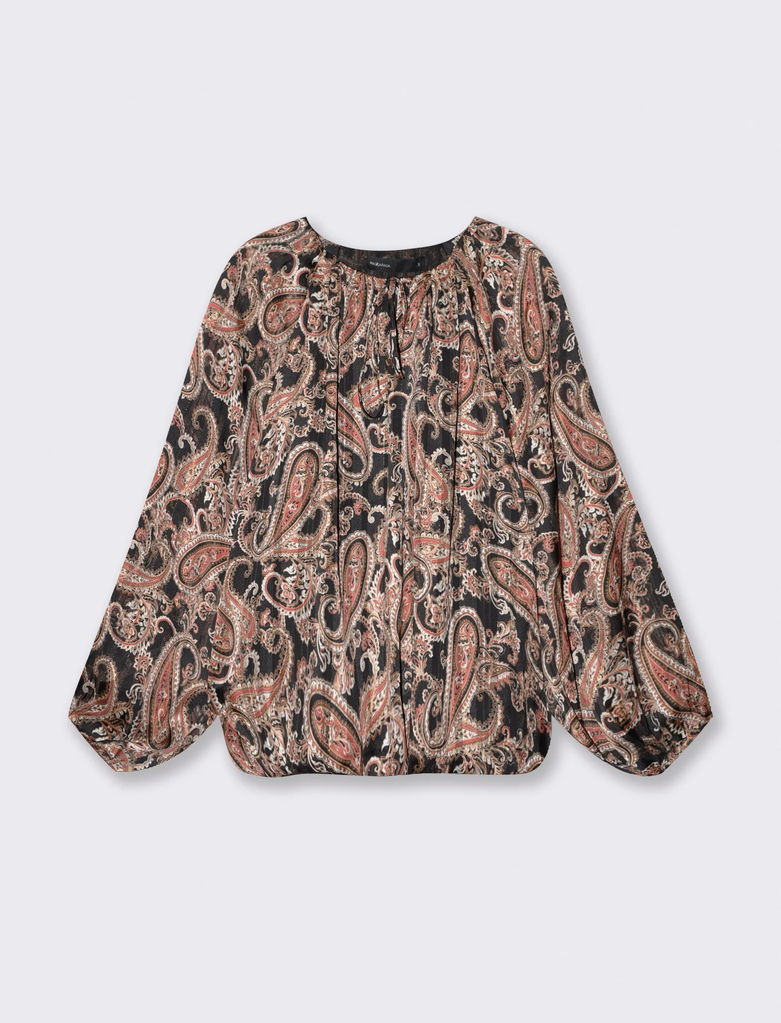 Blusa manica ampia scollo a V - var 1