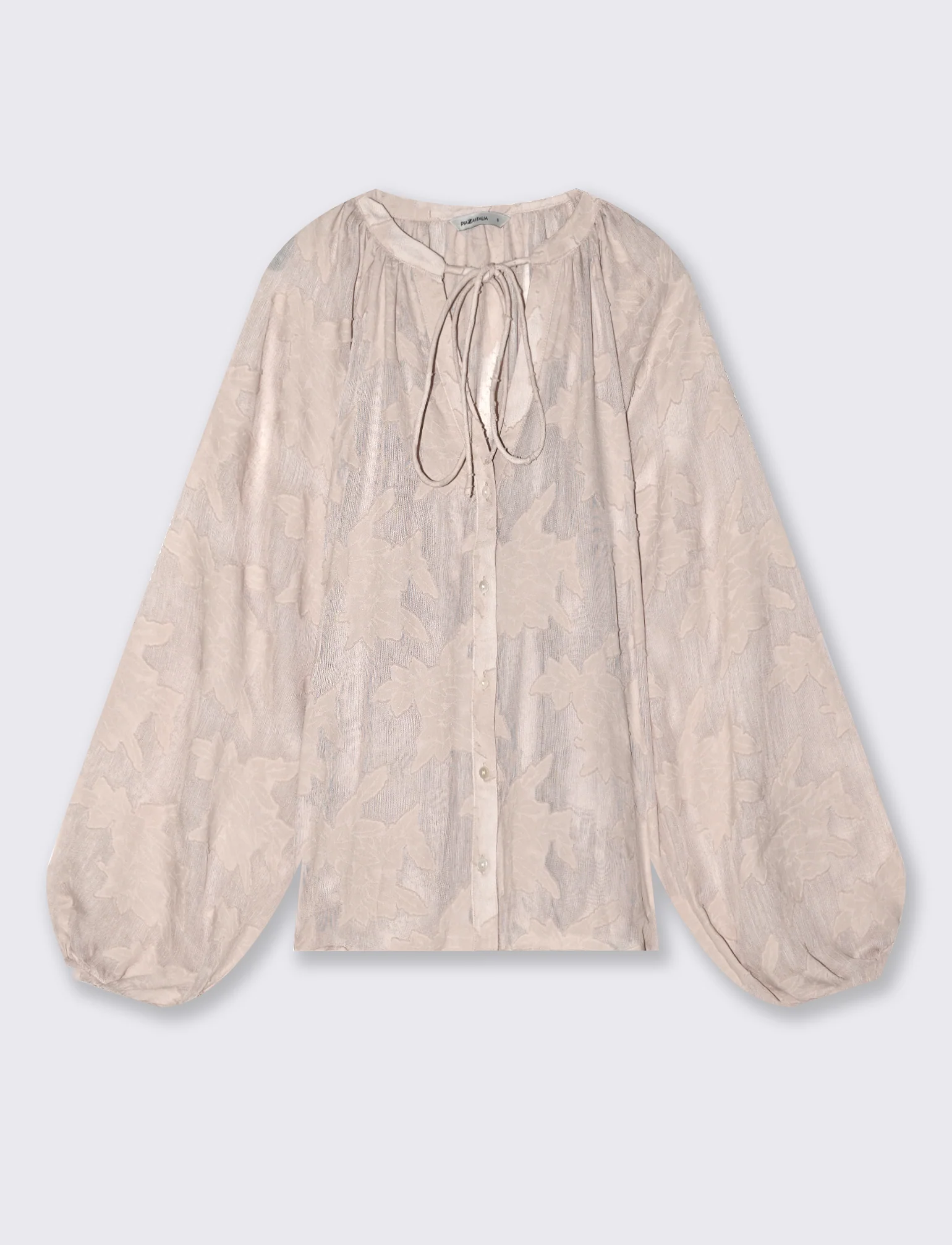 Blusa Manica Lunga con Bottoni Madreperla - Avorio - Image 4