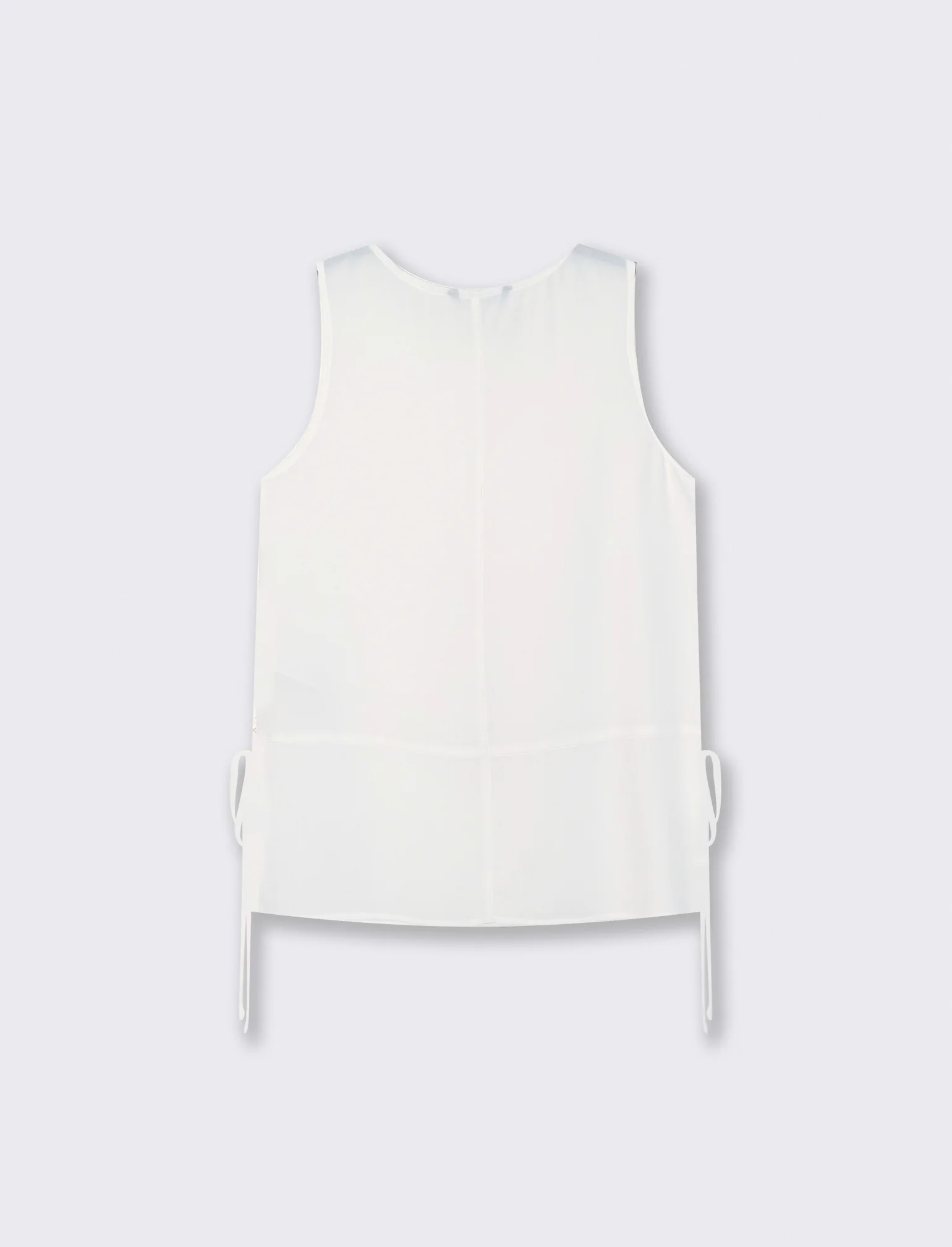 Blusa Smanicata con Sacchi e Laccetti - Bianco latte - Image 2