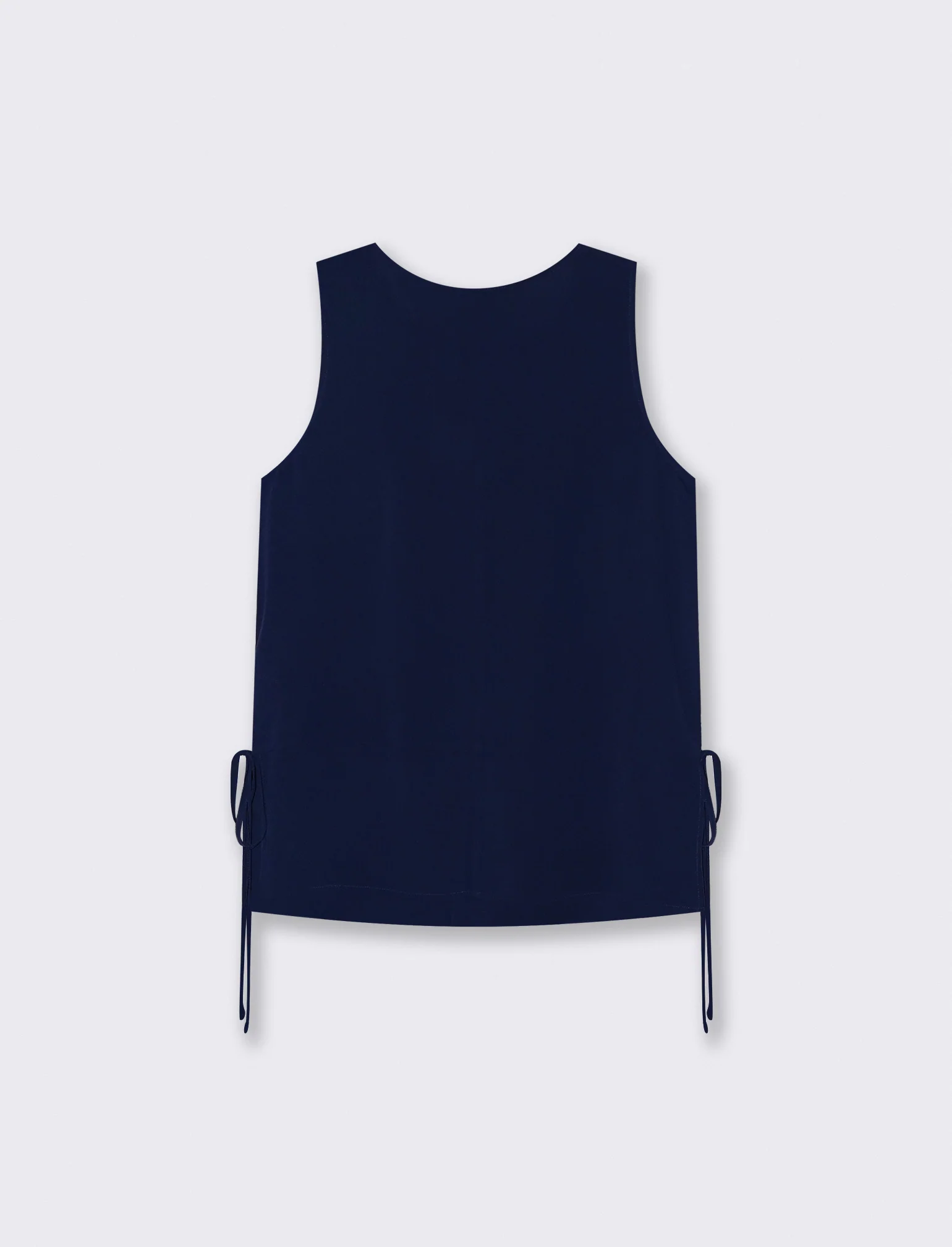 Blusa Smanicata con Sacchi e Laccetti - Blu - Image 2