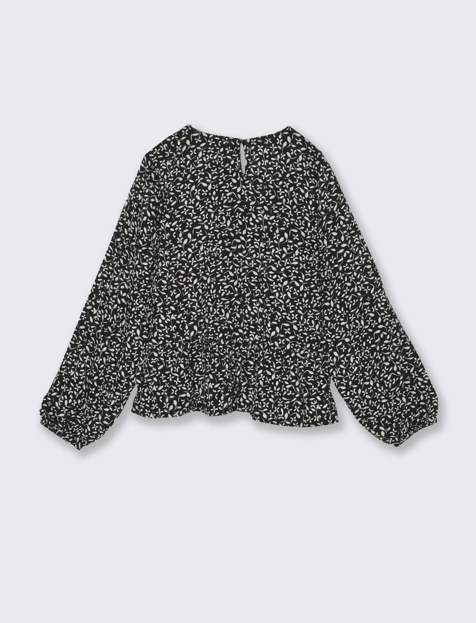 Blusa stampata da bambina. - Nero - Image 3