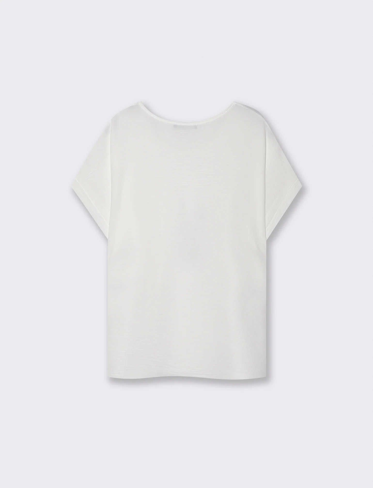 Blusa T con manica e scollo rotondo - Bianco - Image 2
